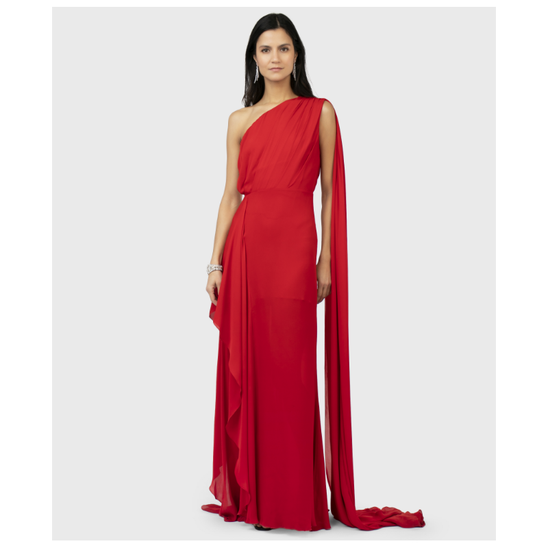 Robe Elie Saab Red Asymetric