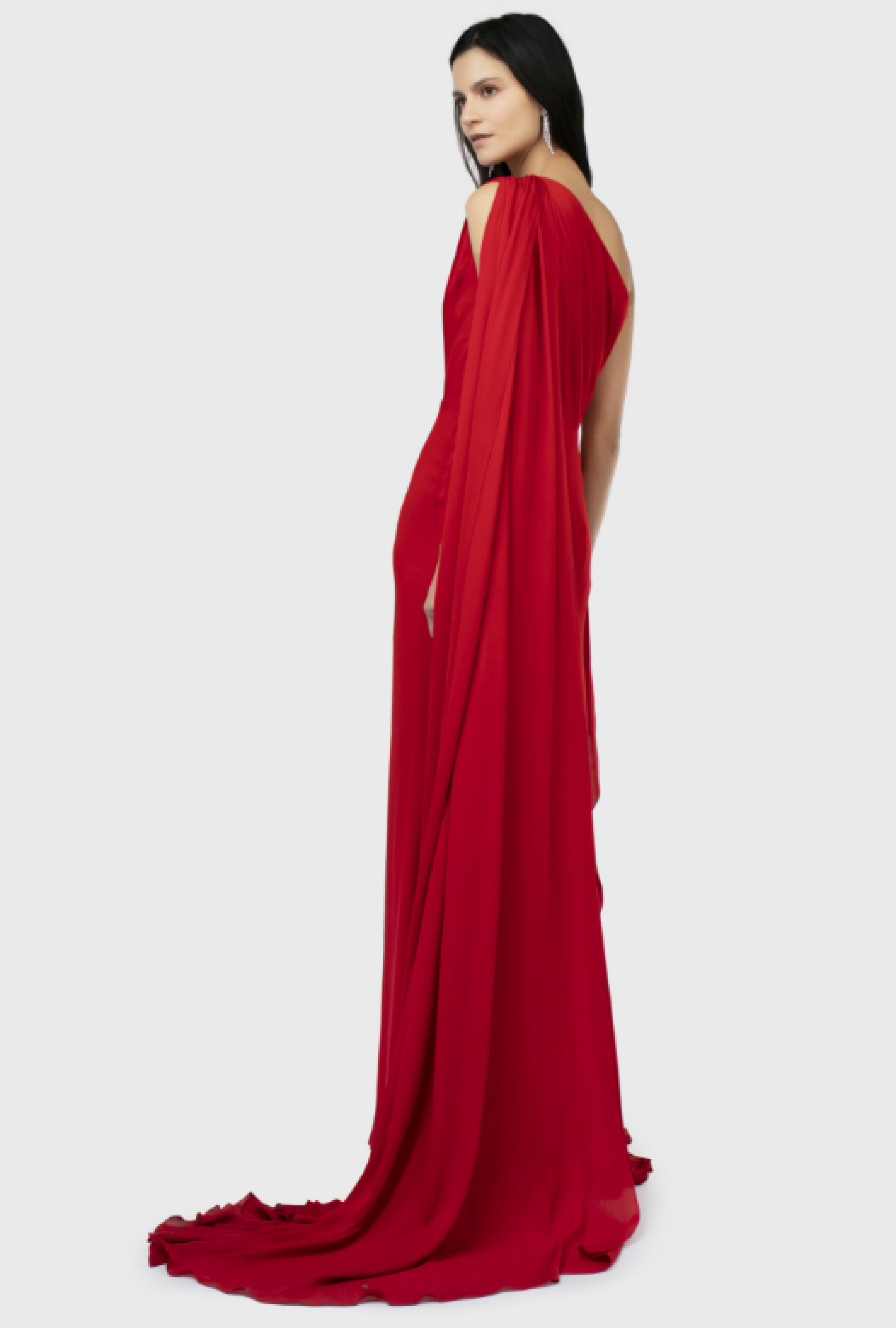 Robe Elie Saab Red Asymetric
