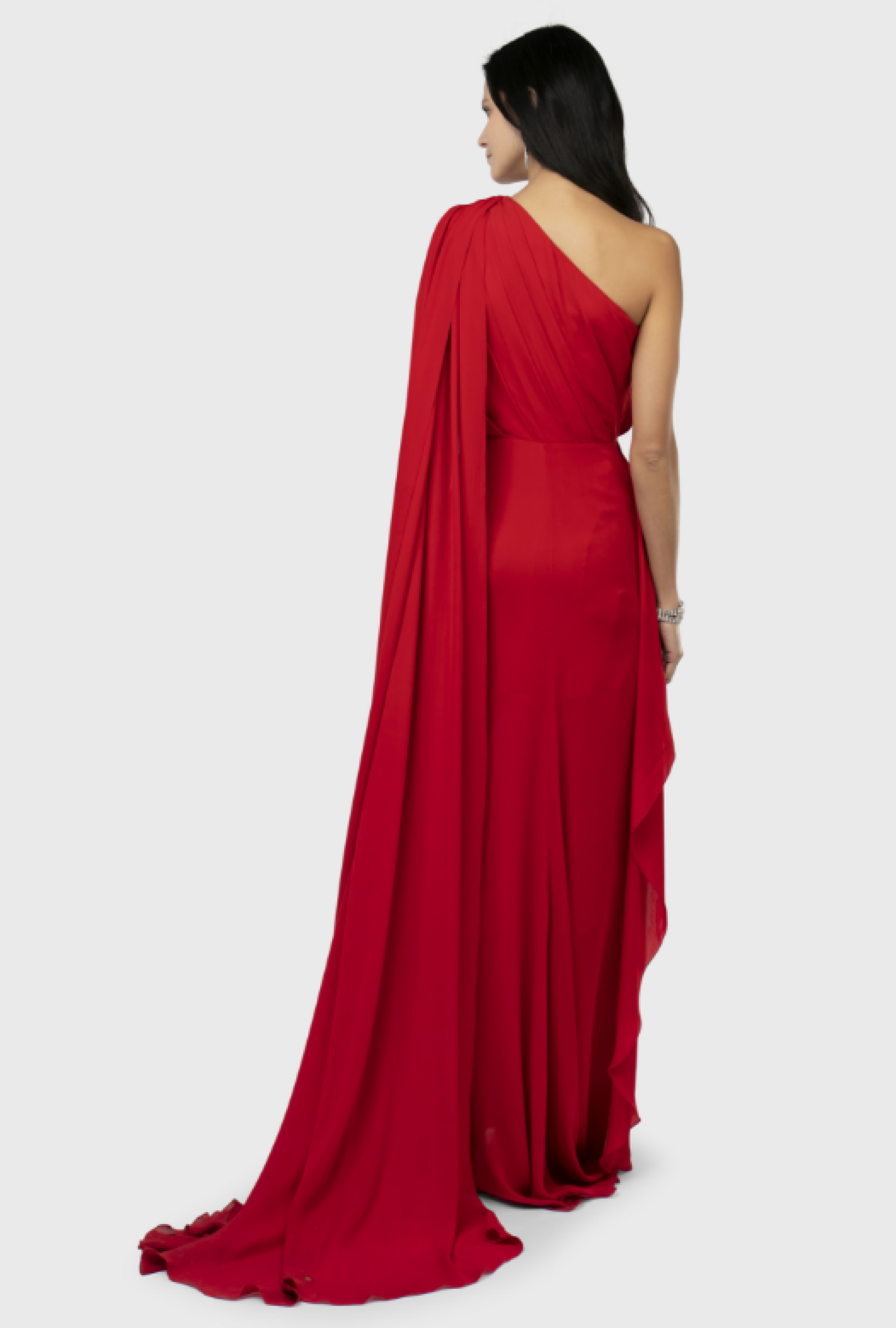 Robe Elie Saab Red Asymetric