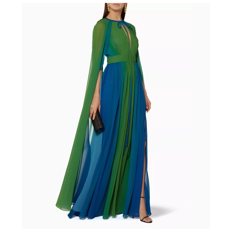 Robe Elie Saab Green Gradient