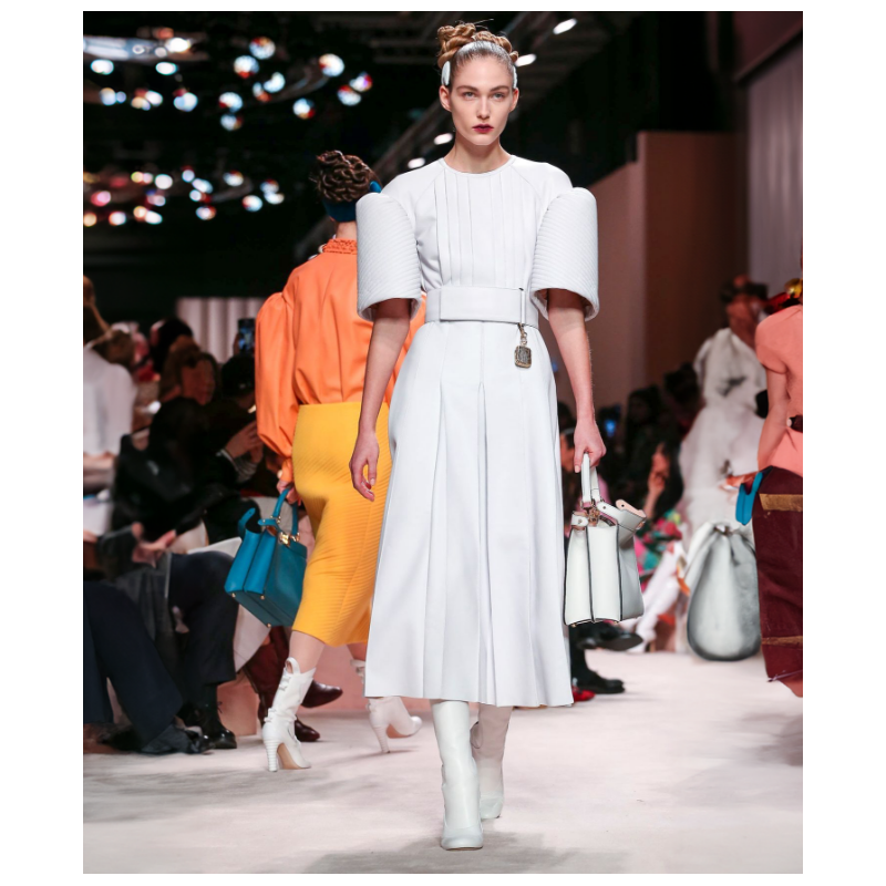 Robe Fendi White Leather