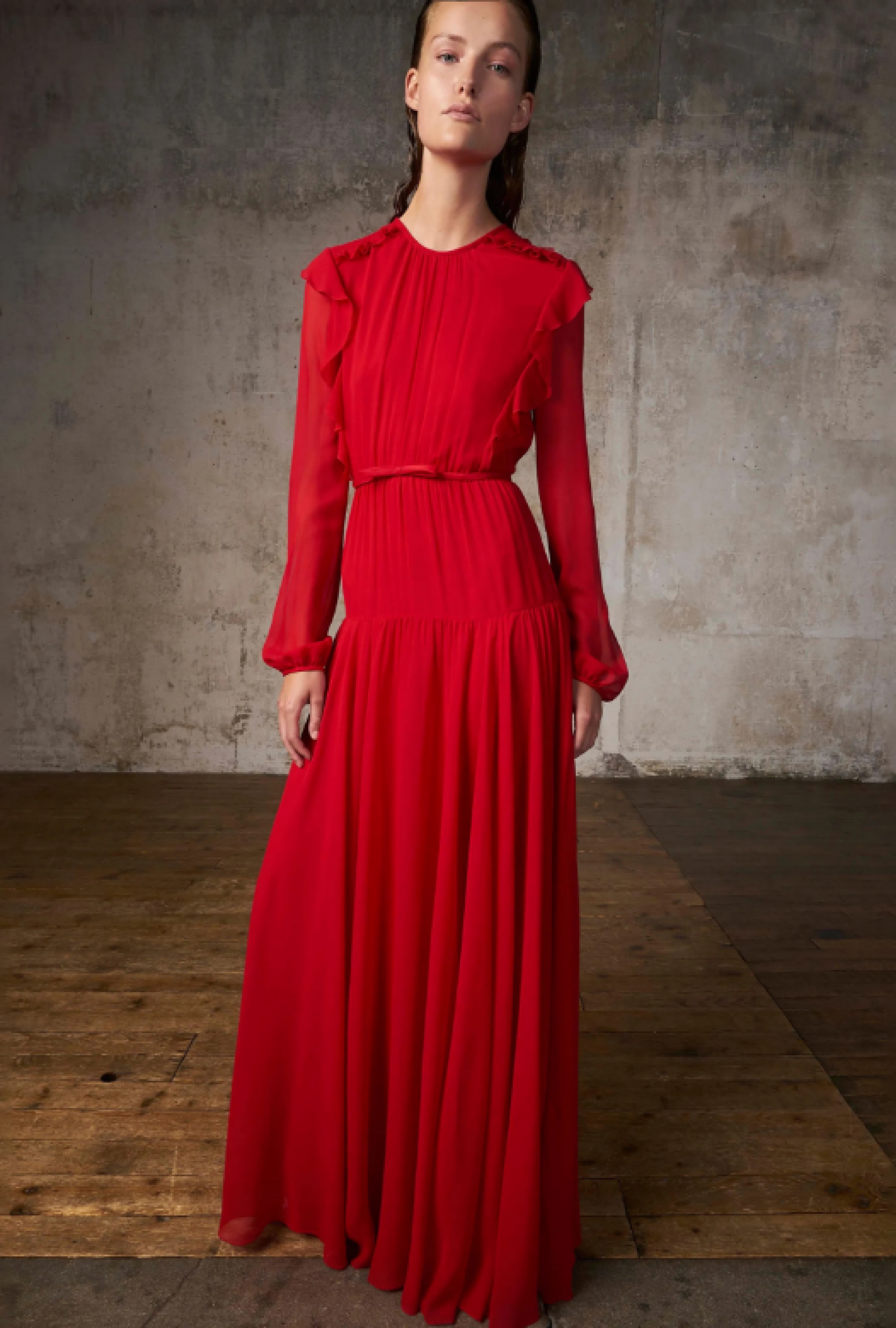 Robe Giambattista Valli Red Silk