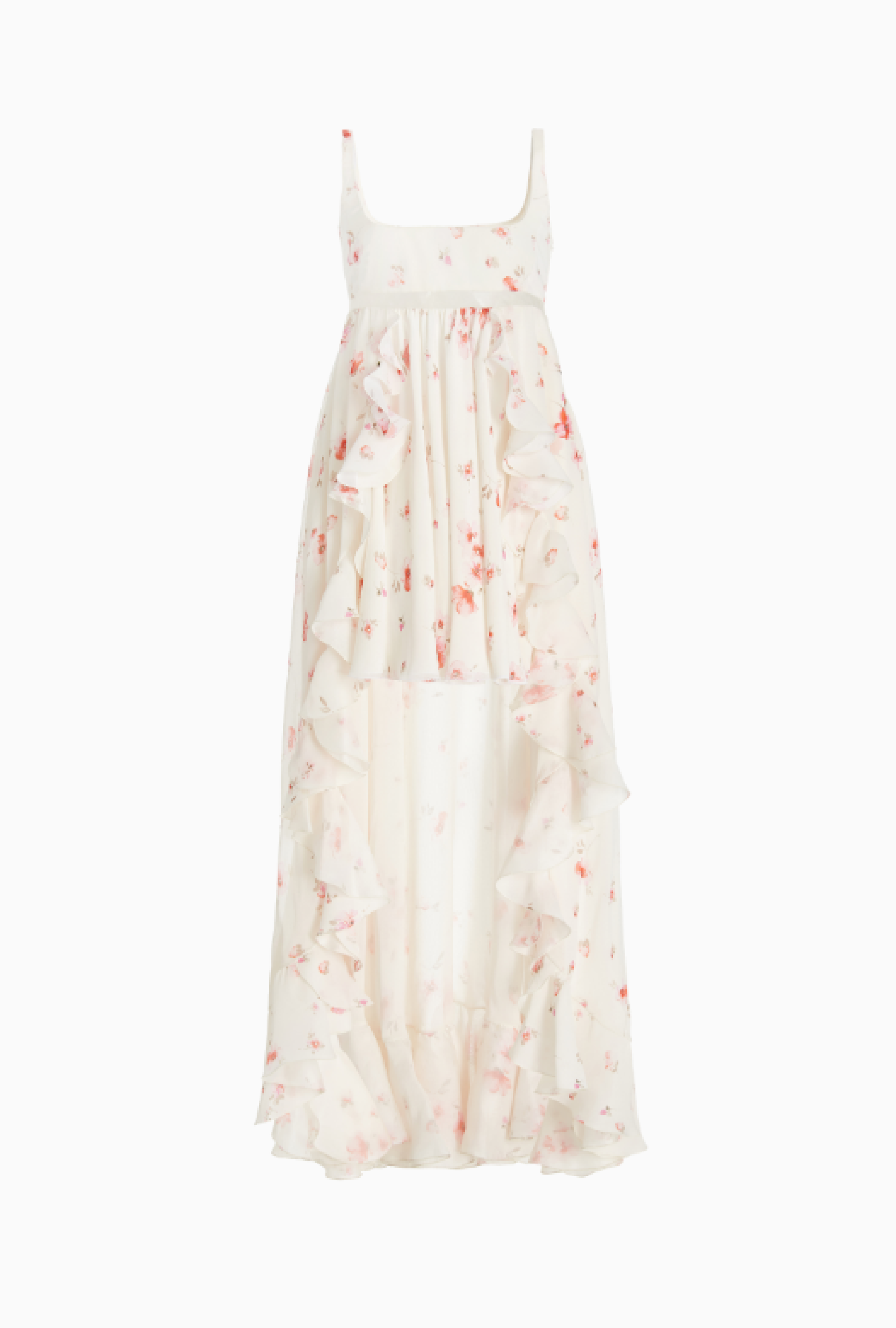 Robe Giambattista Valli Ruffled Floral Silk