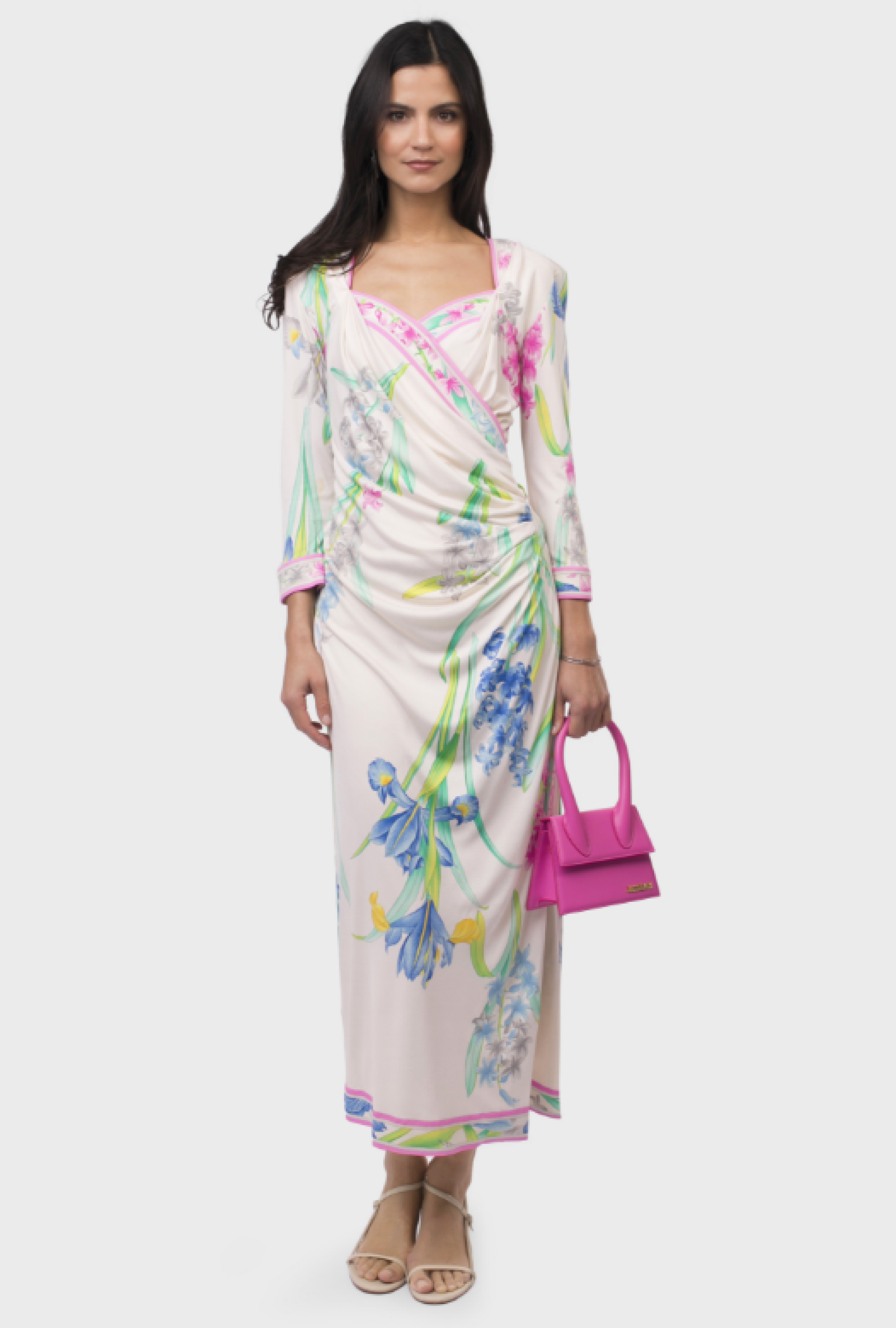 Robe Leonard Florale Blanche