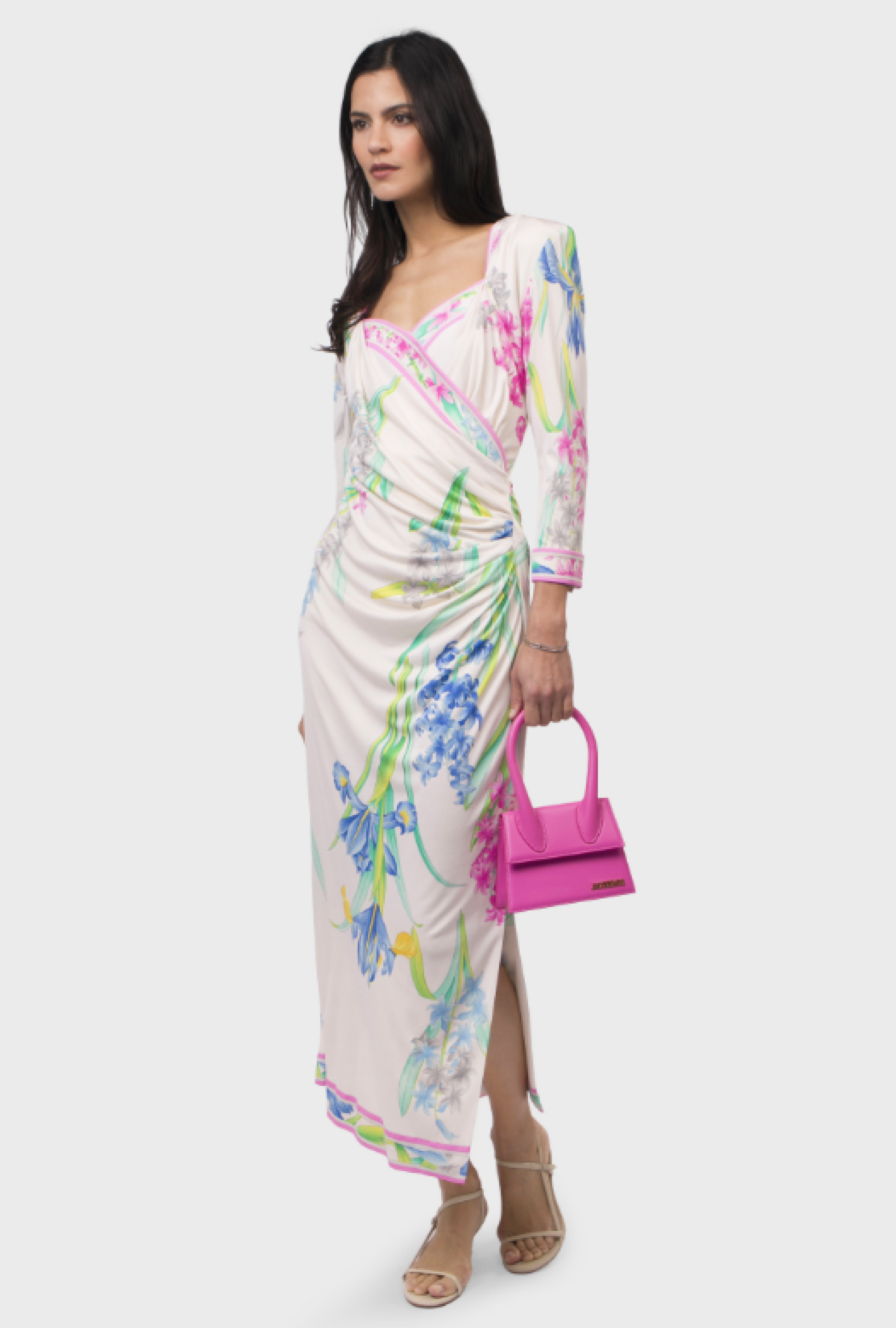 Robe Leonard Florale Blanche