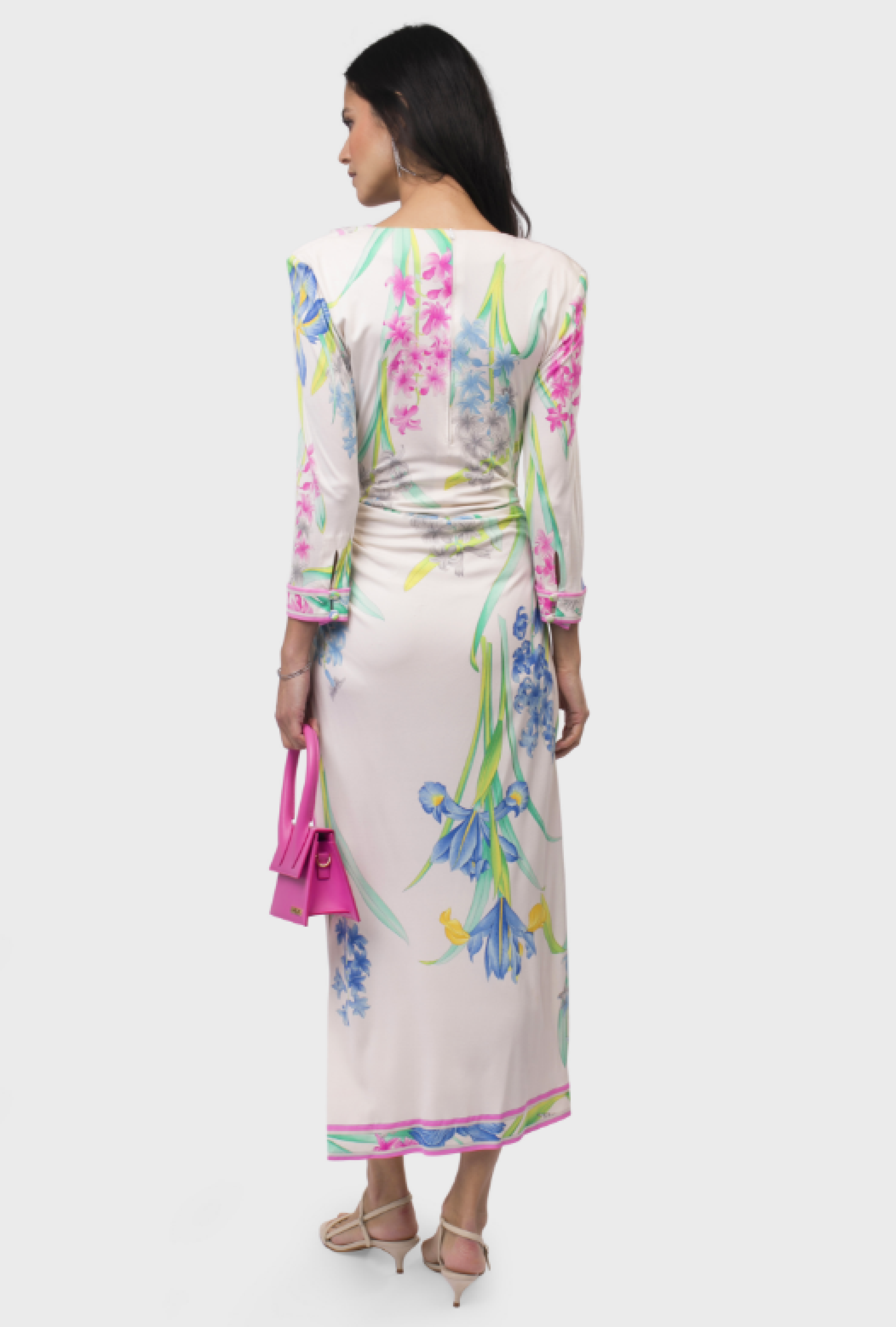 Robe Leonard Florale Blanche
