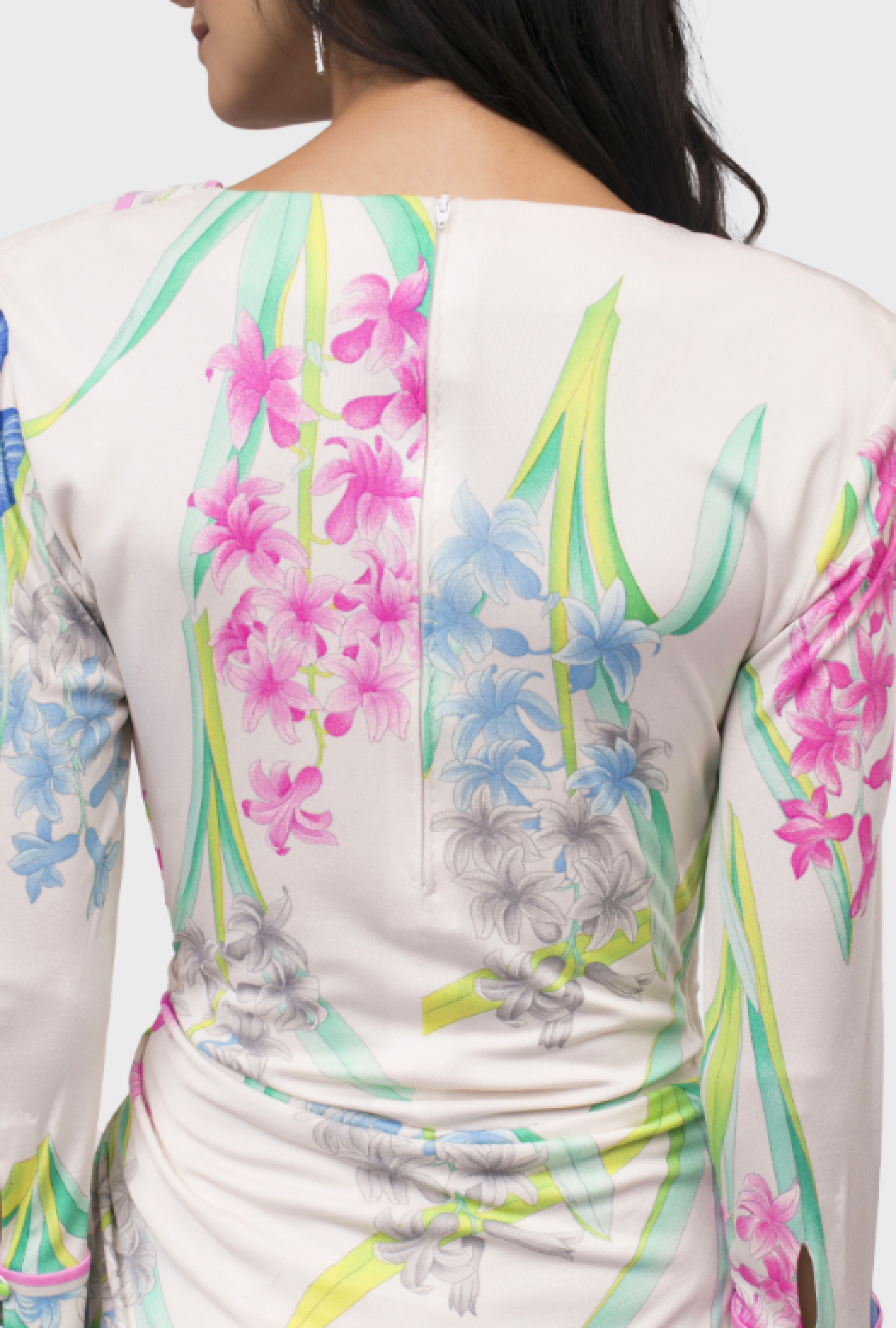 Robe Leonard Florale Blanche