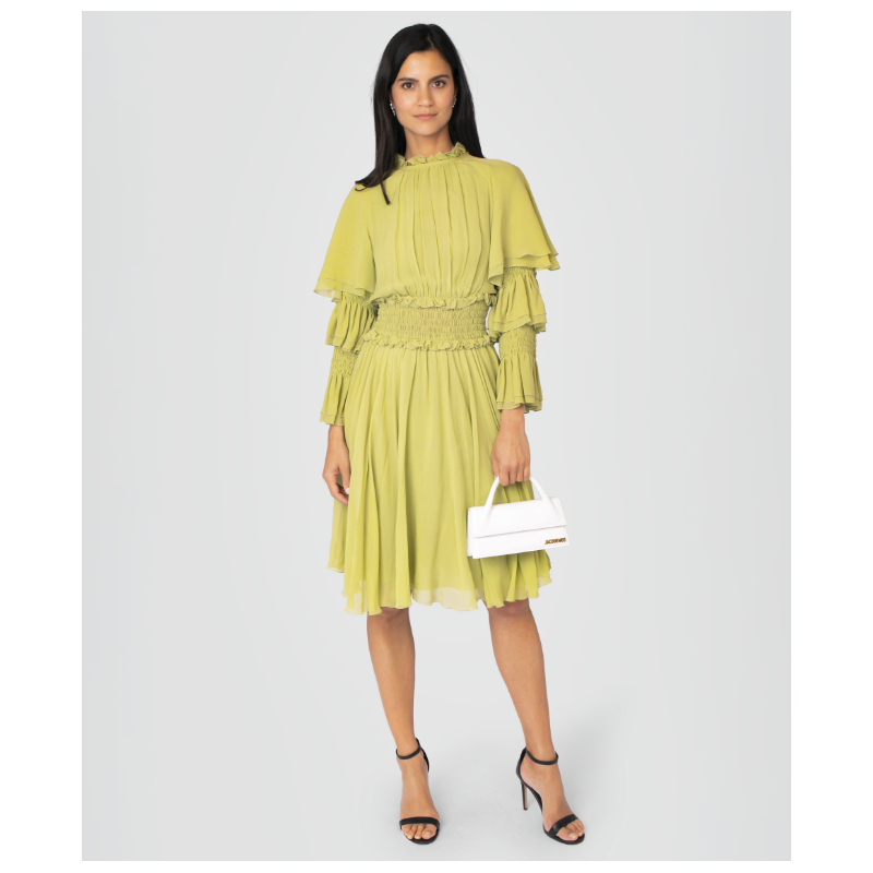 Robe Alberta Ferretti Tiered Silk