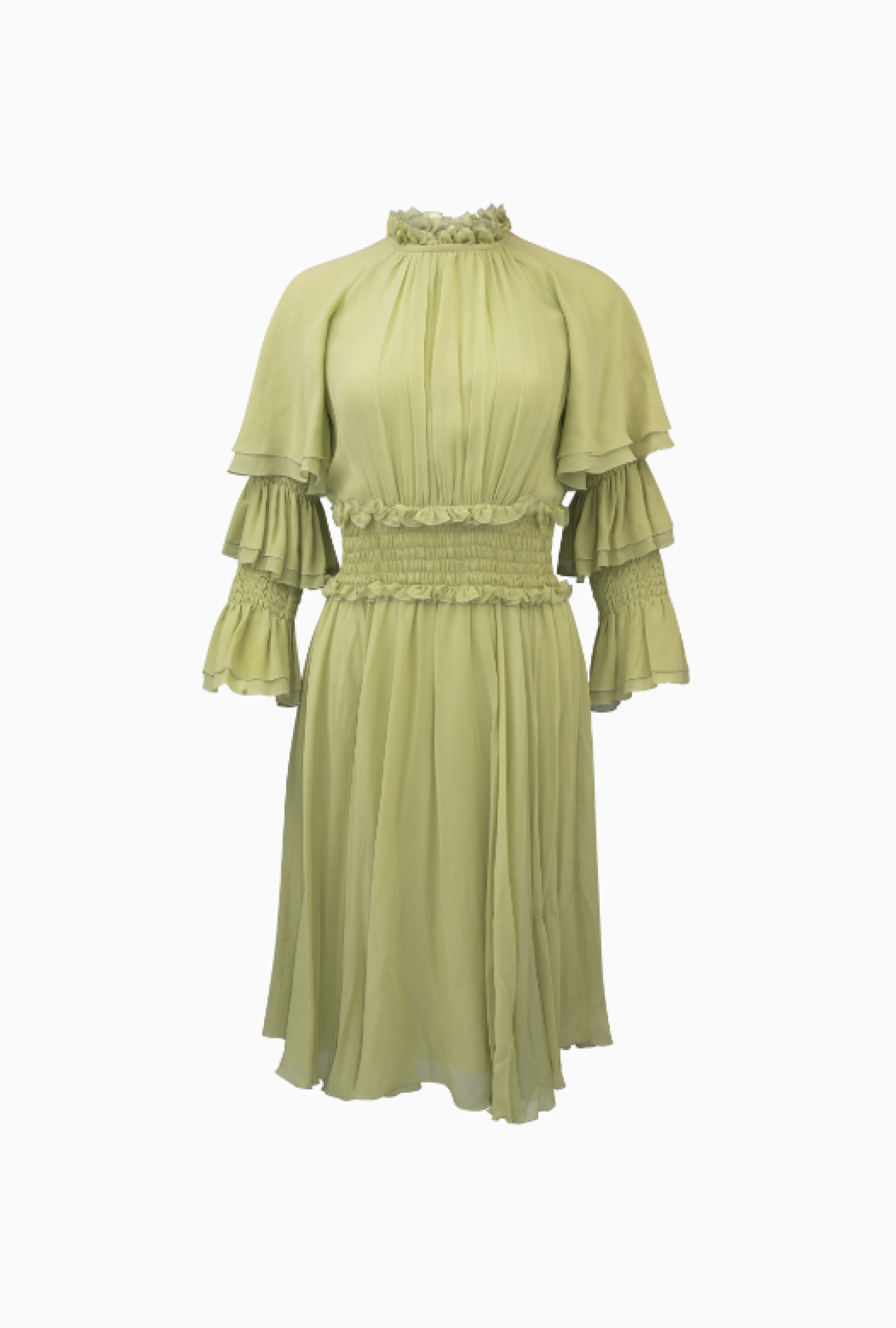 Robe Alberta Ferretti Tiered Silk