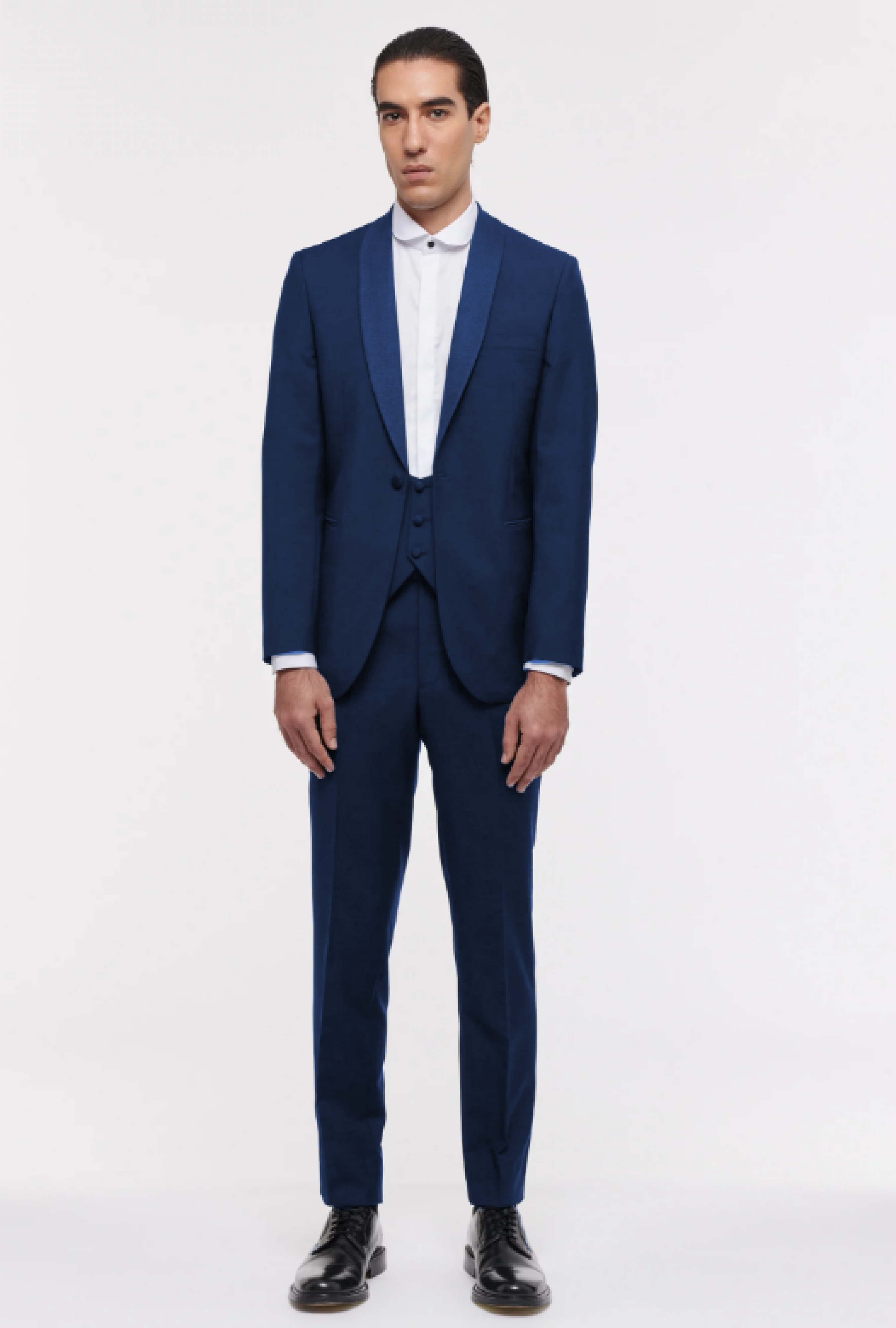 Smoking Rives Paris Bleu Lumineux Col Châle