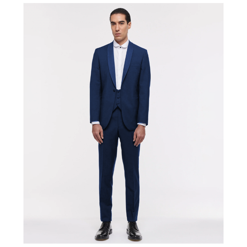 Smoking Rives Paris Bleu Lumineux Col Châle