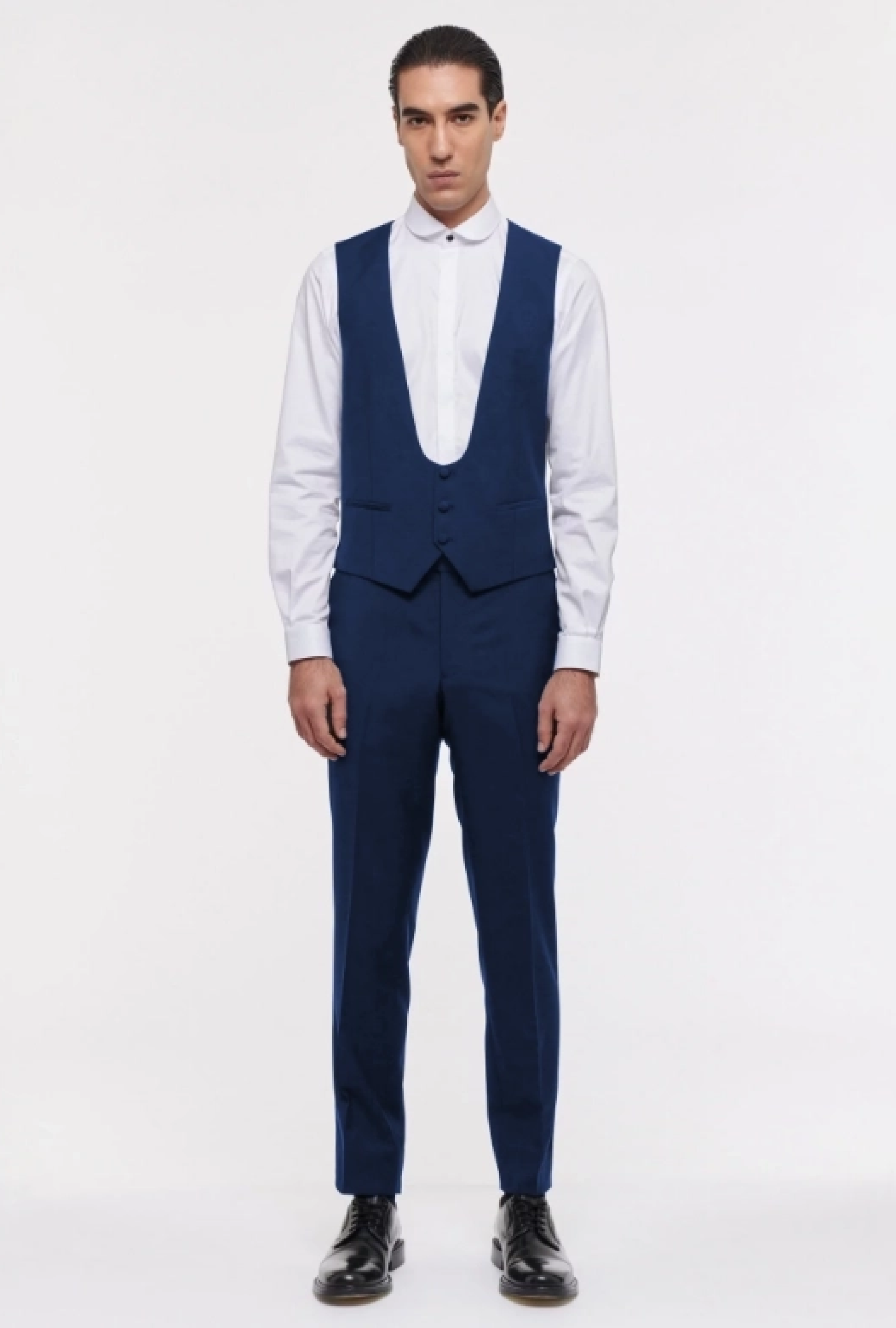 Smoking Rives Paris Bleu Lumineux Col Châle