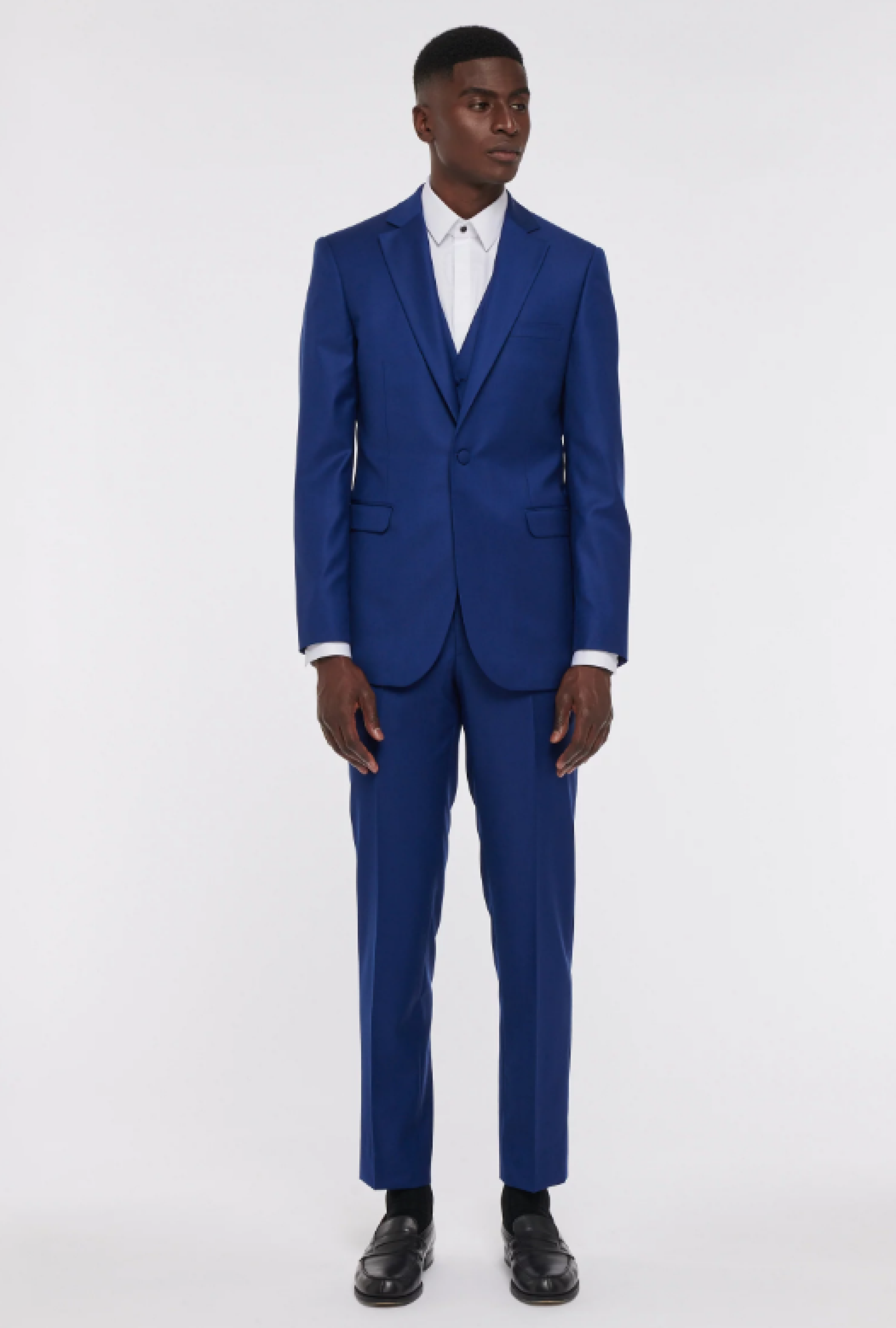 Costume Rives Paris Bleu Lumineux Laine