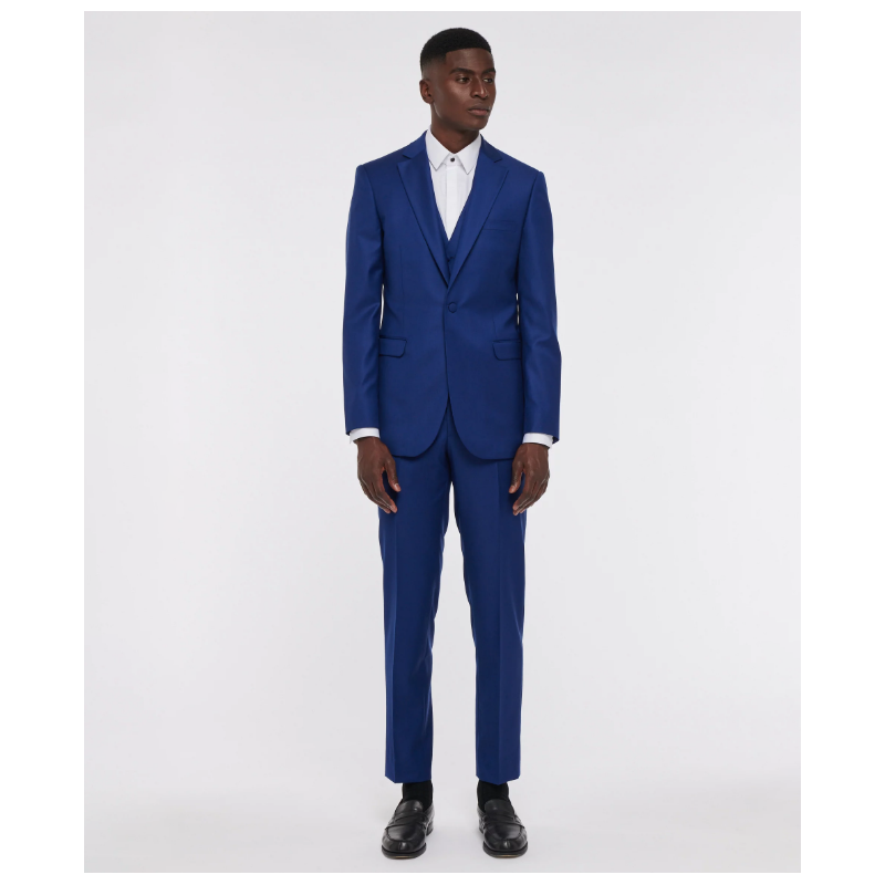 Costume Rives Paris Bleu Lumineux Laine