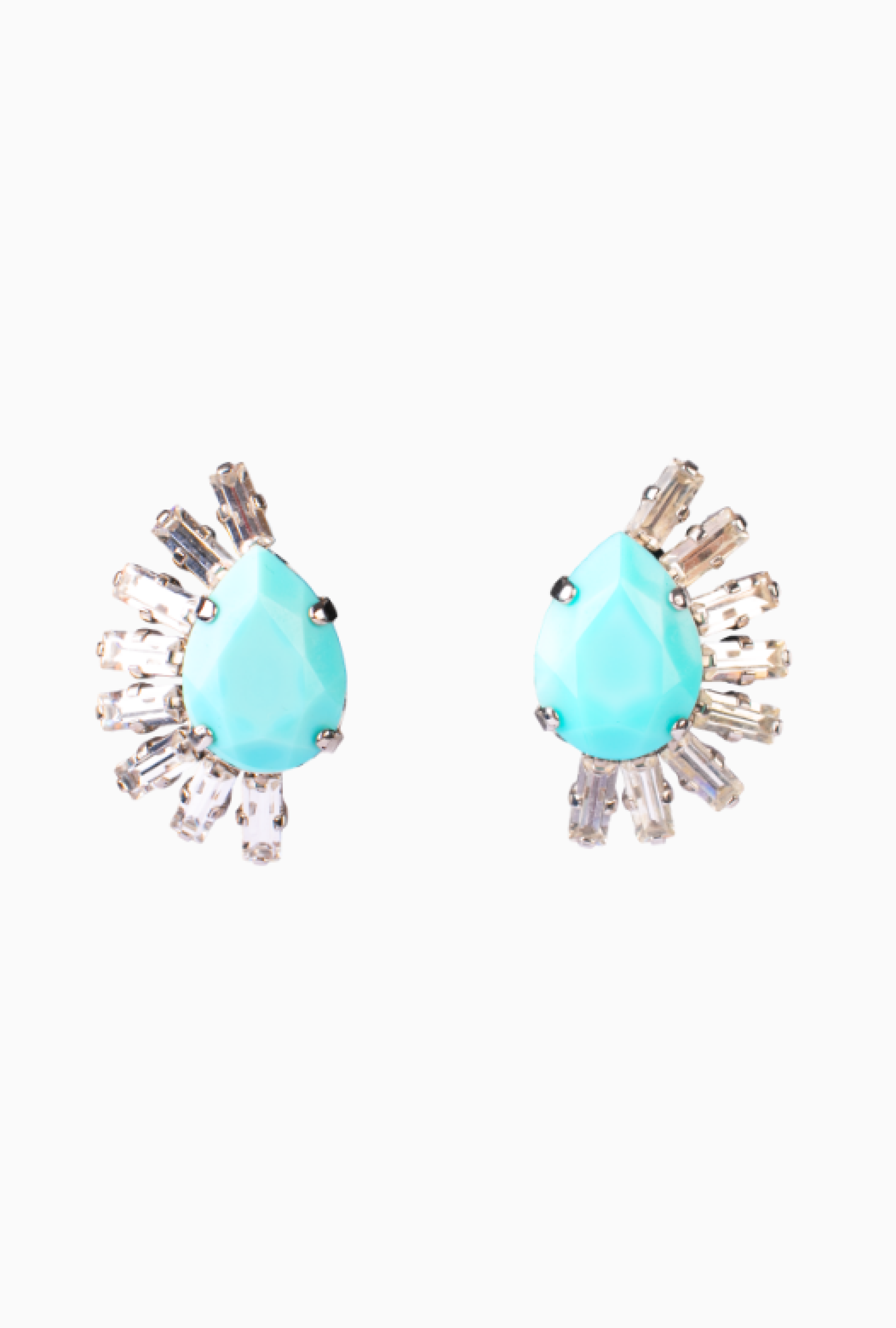Boucles D'oreille Hélène Zubeldia Puce Cristal Blue