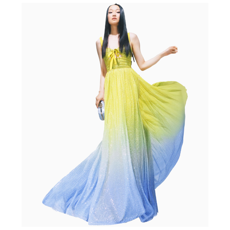 Robe Elie Saab Gradient Sequins