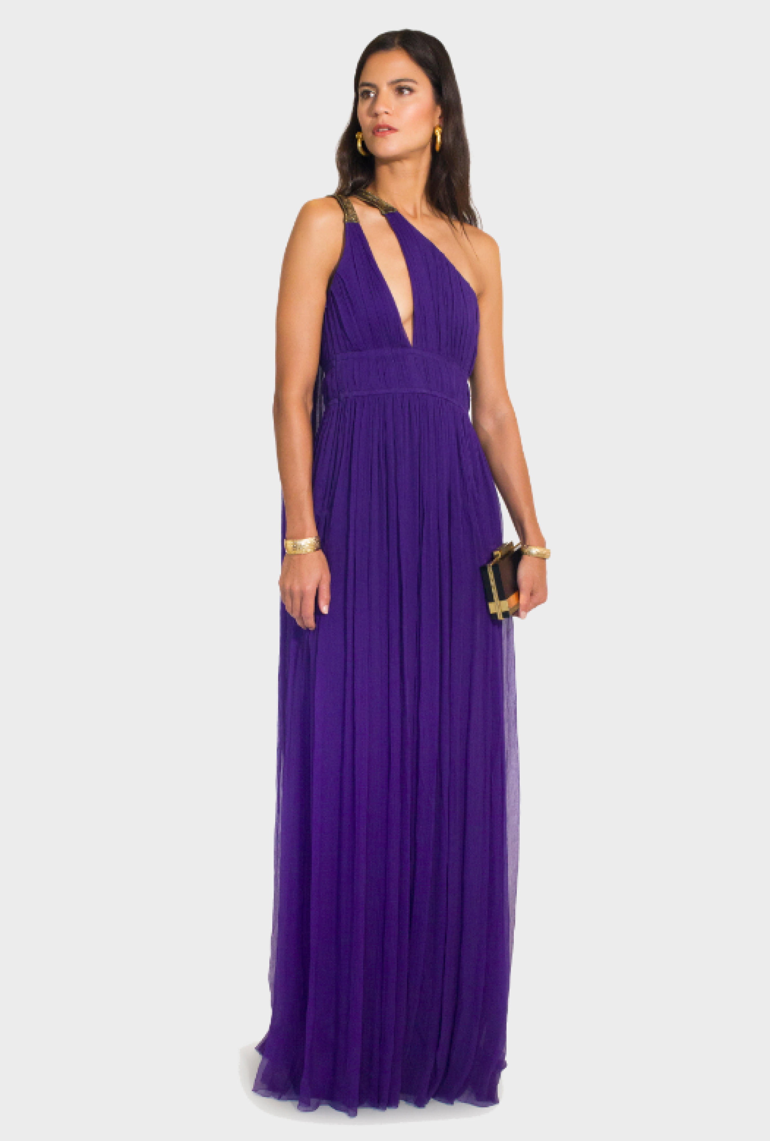 Robe Alberta Ferretti Asymetric Purple