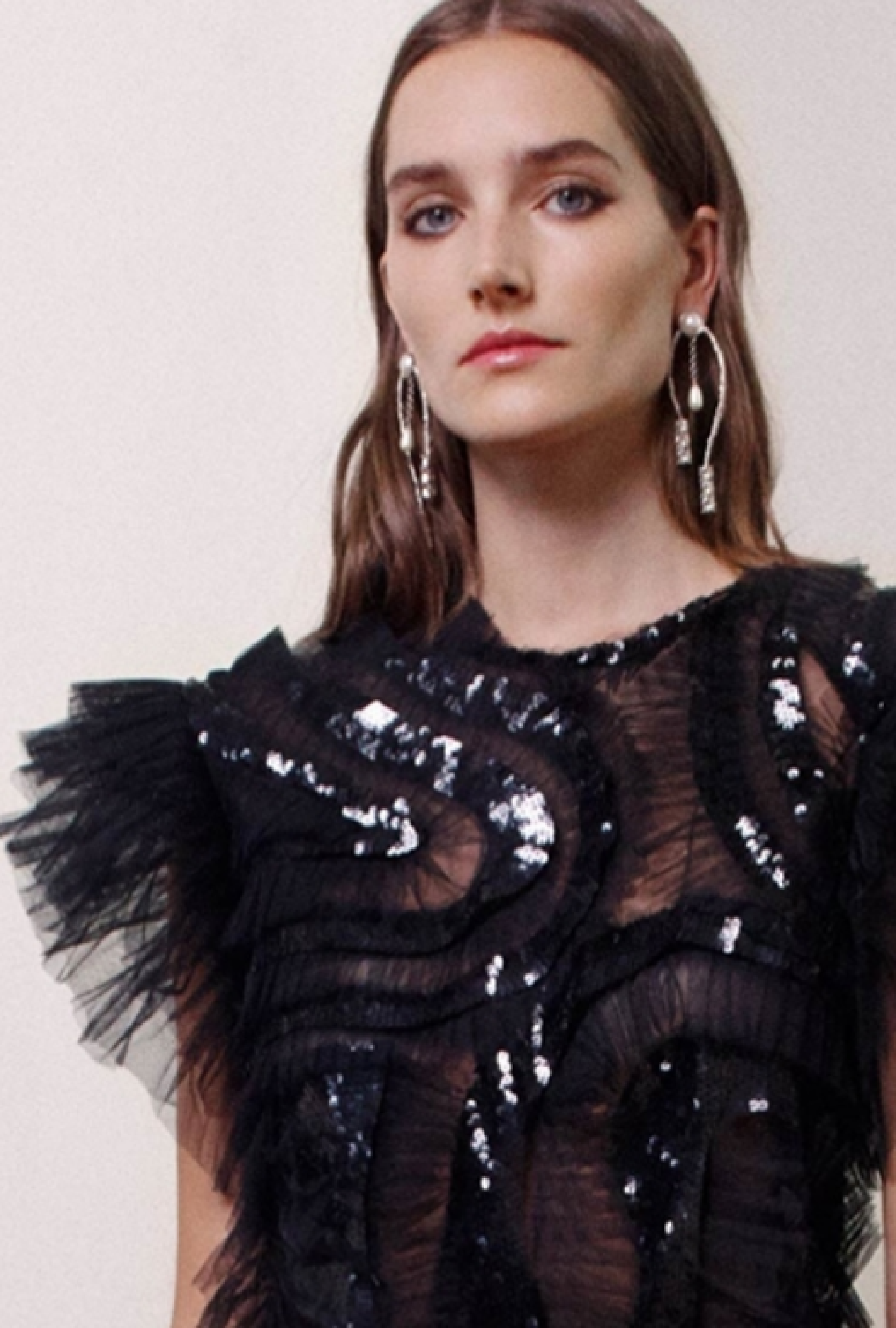 Robe Alberta Ferretti Black Flounce