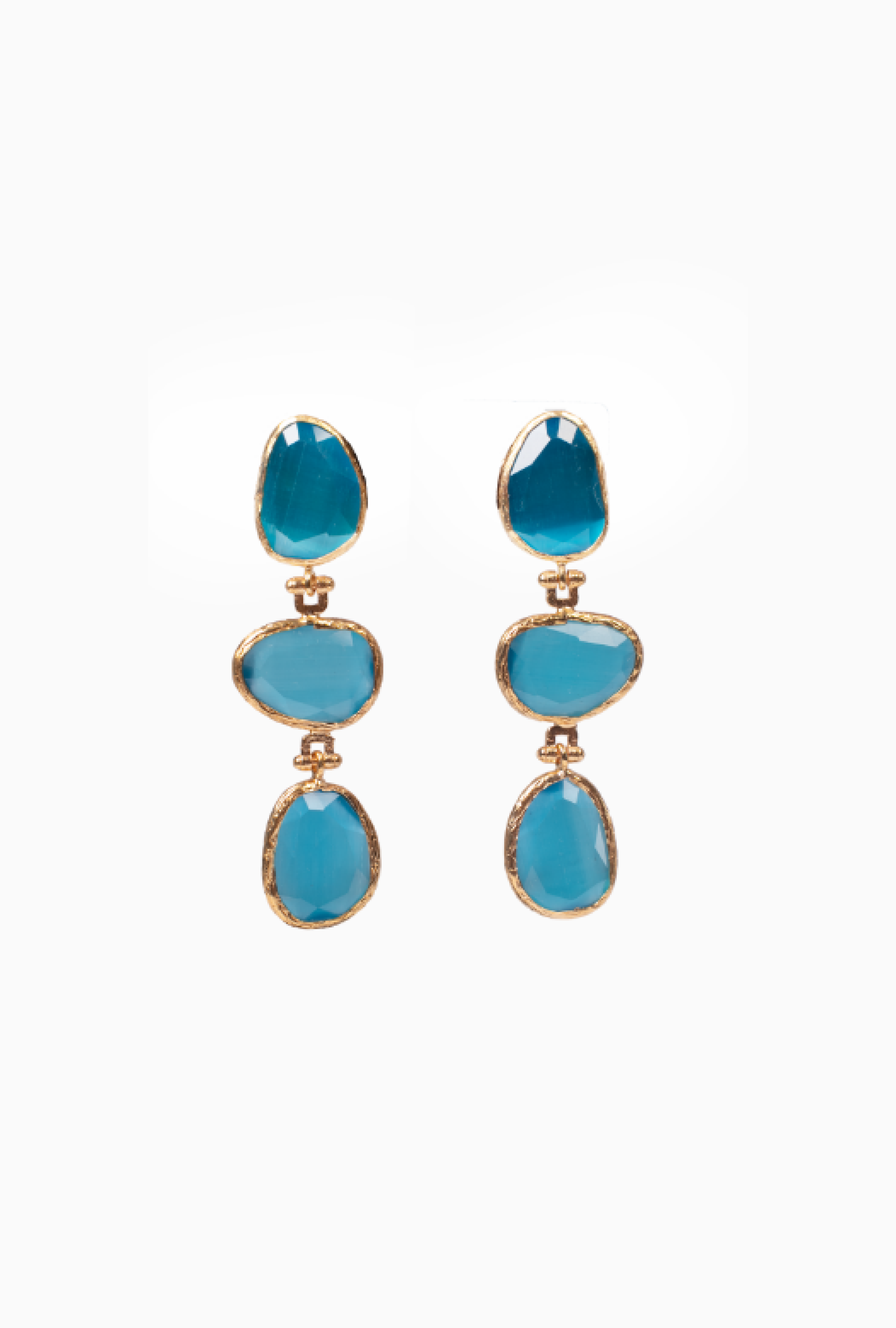 Boucles d'Oreilles NES Cat eyes Bleues