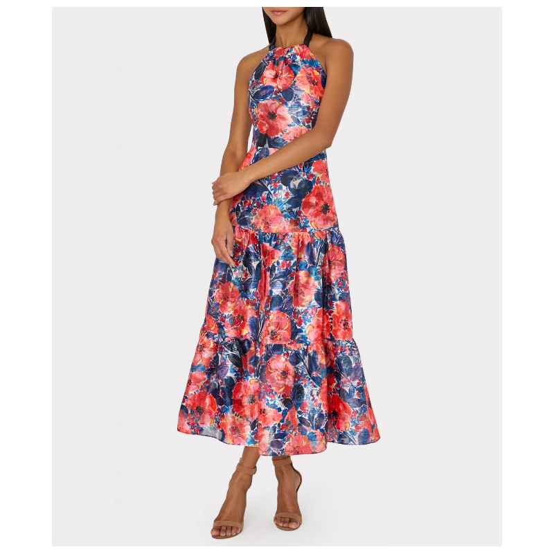 Robe Milly Hayden Watercolor Poppy Jacquard