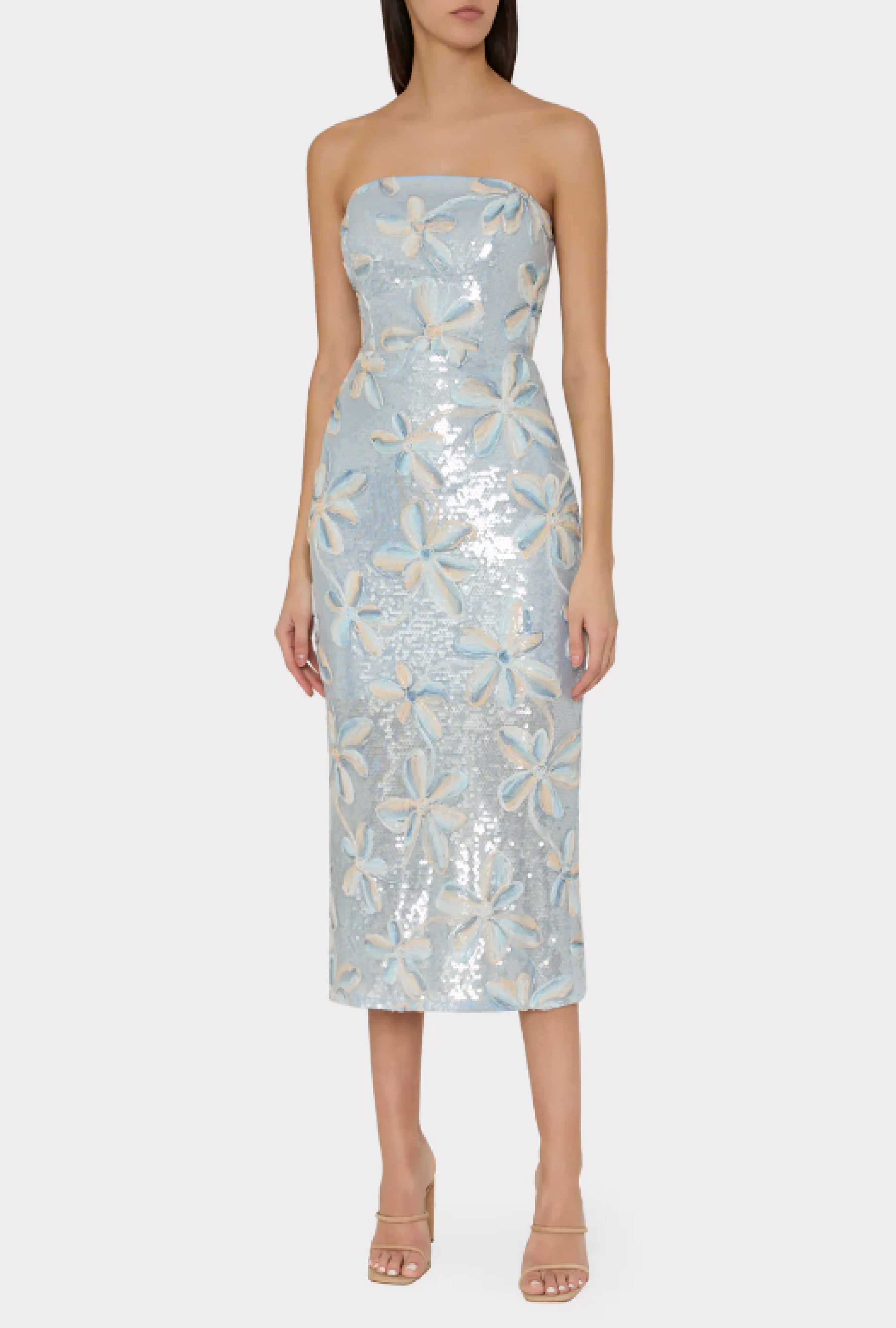 Robe Milly Floral Embroidery Sequin