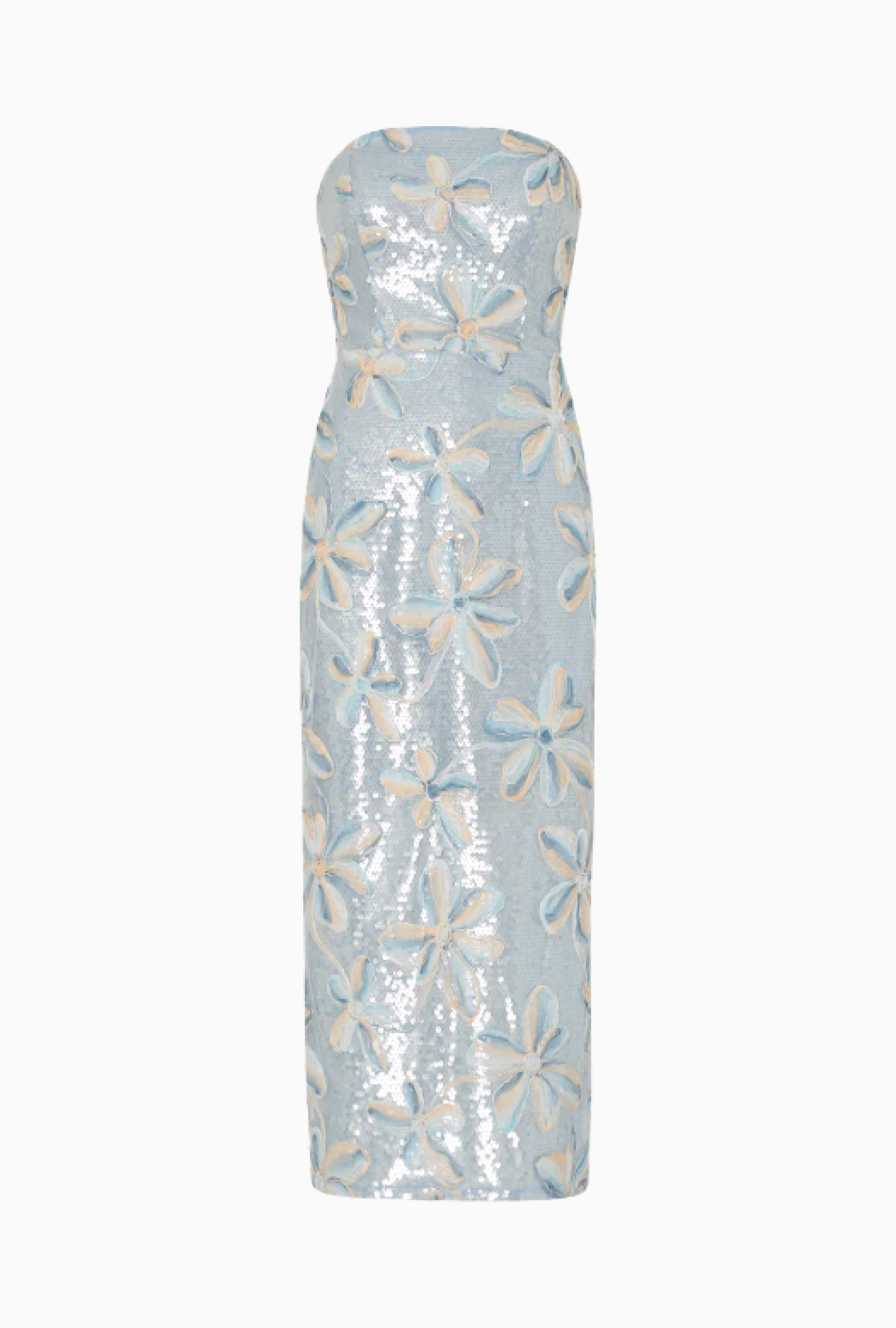 Robe Milly Floral Embroidery Sequin