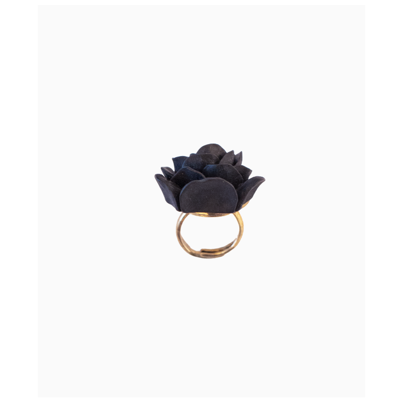 Bague My Couture Corner Camélia Noir