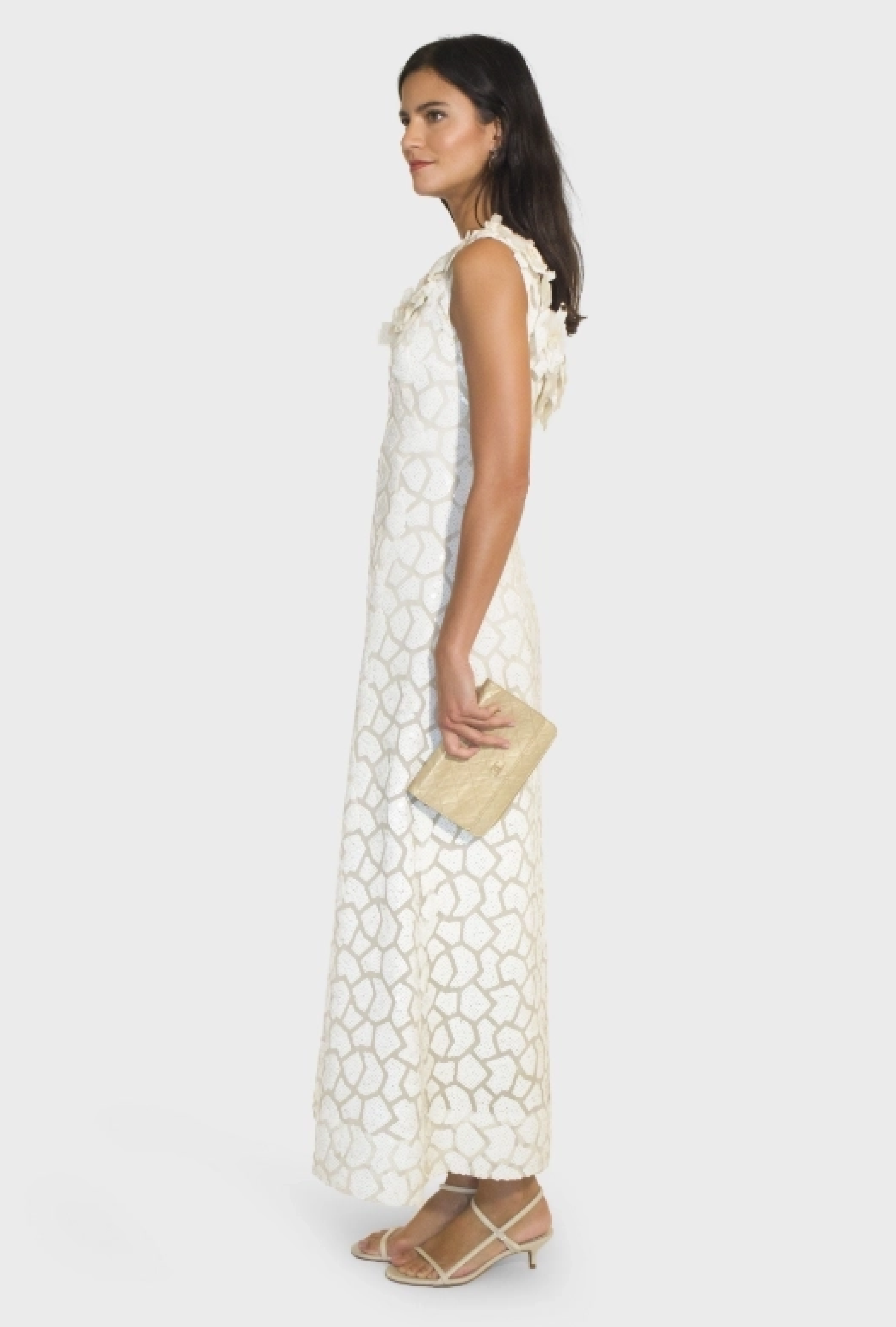 Robe Balmain Petals White