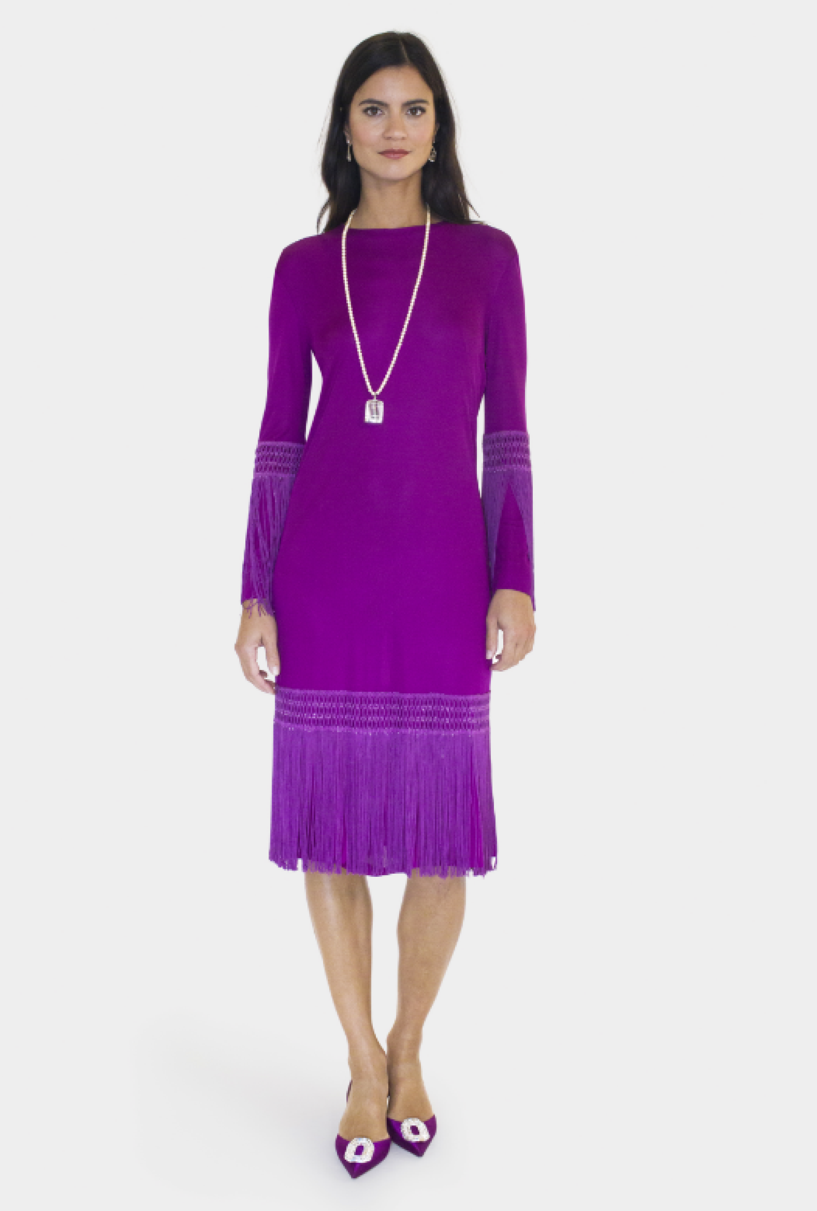 Robe Emilio Pucci Franges Violettes