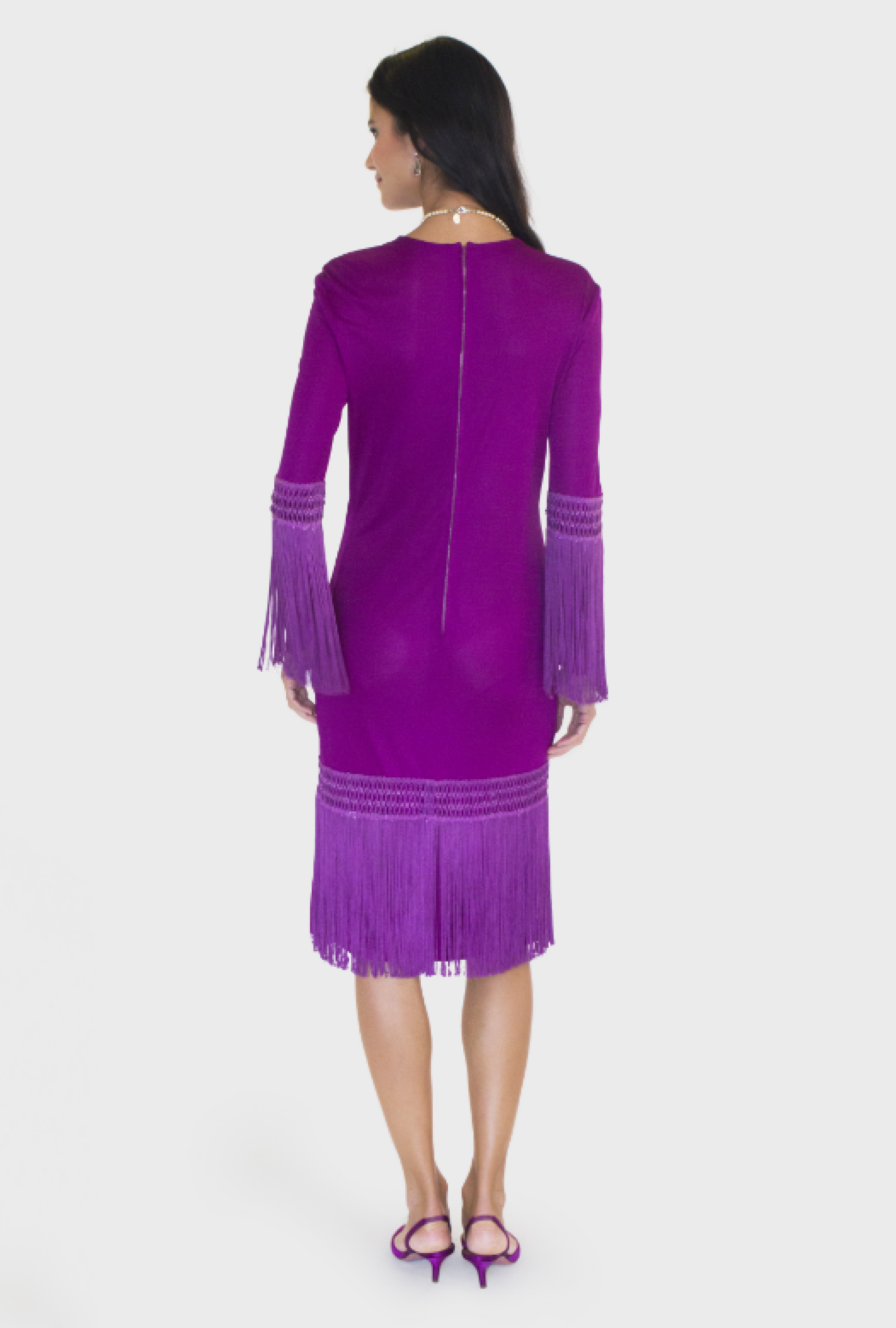 Robe Emilio Pucci Franges Violettes
