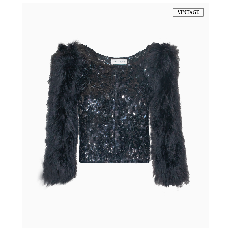 Boléro Sonia Rykiel Marabou Sequin