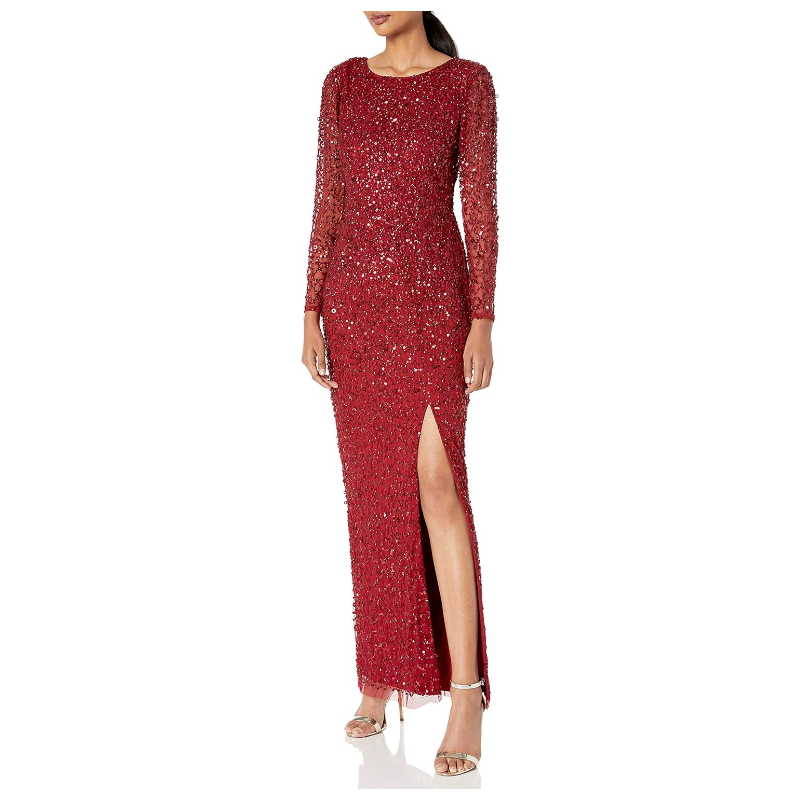 Robe Adrianna Papell Rouge Paillette