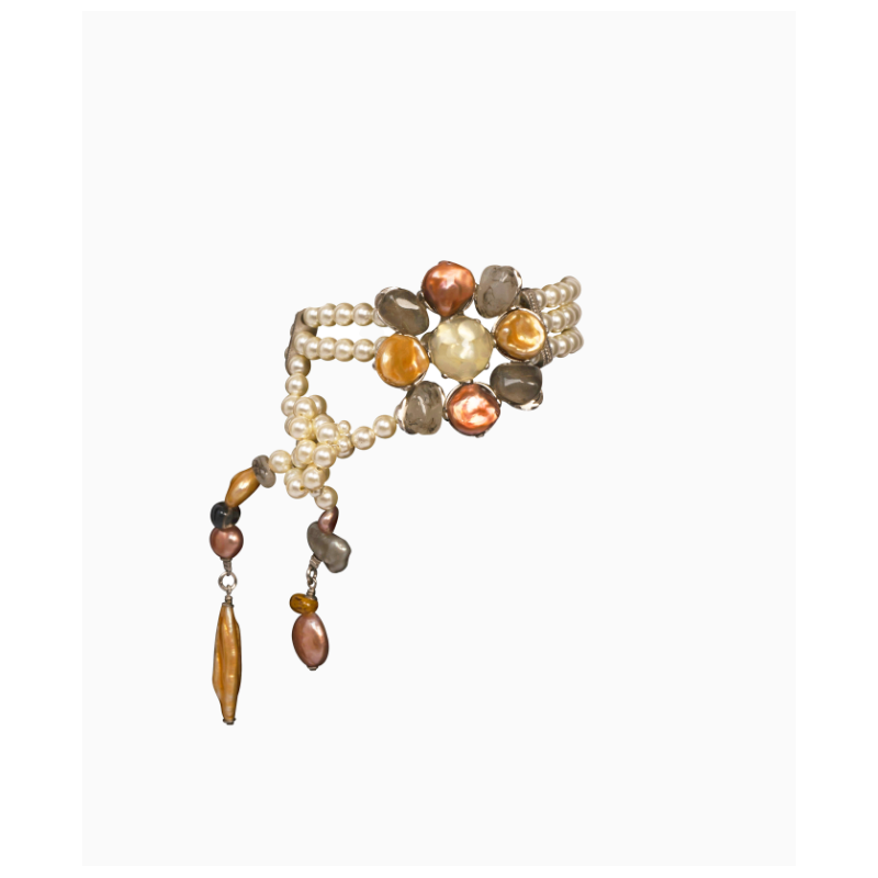 Bracelet Maud T Bijoux Noeud Perles Palla Ambre