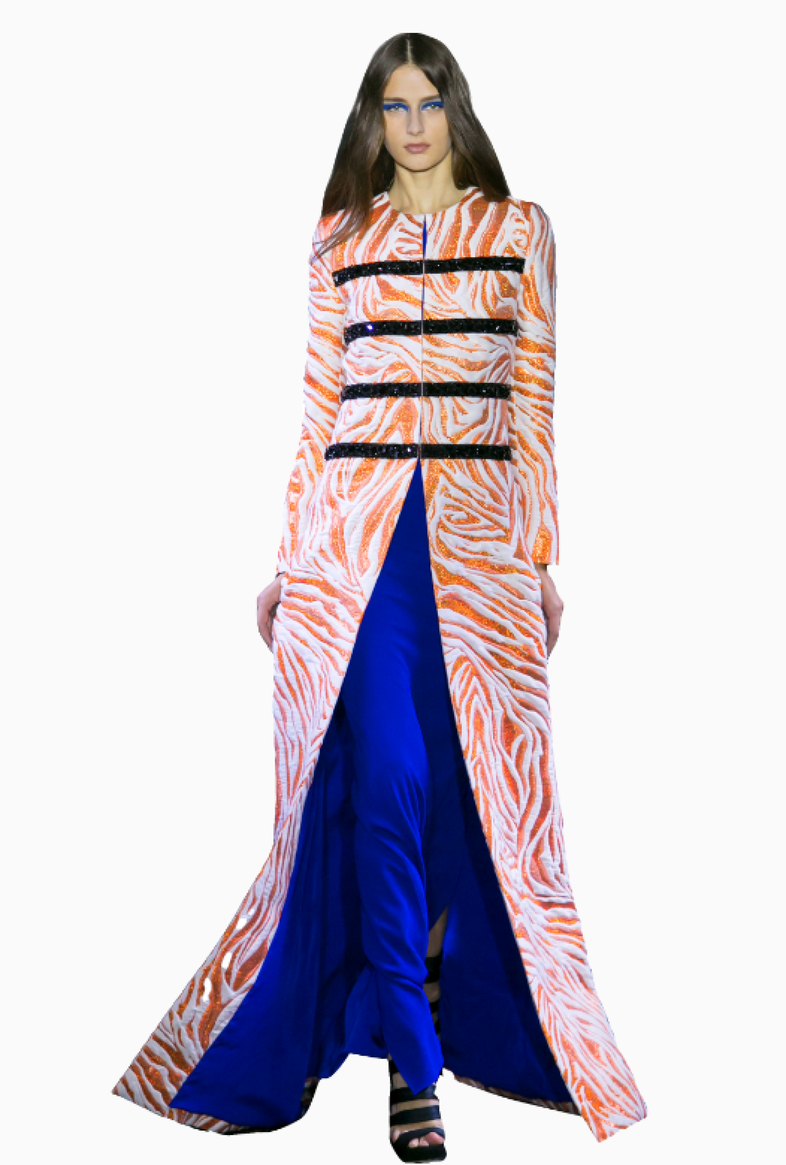 Manteau Azzaro Orange Zebra