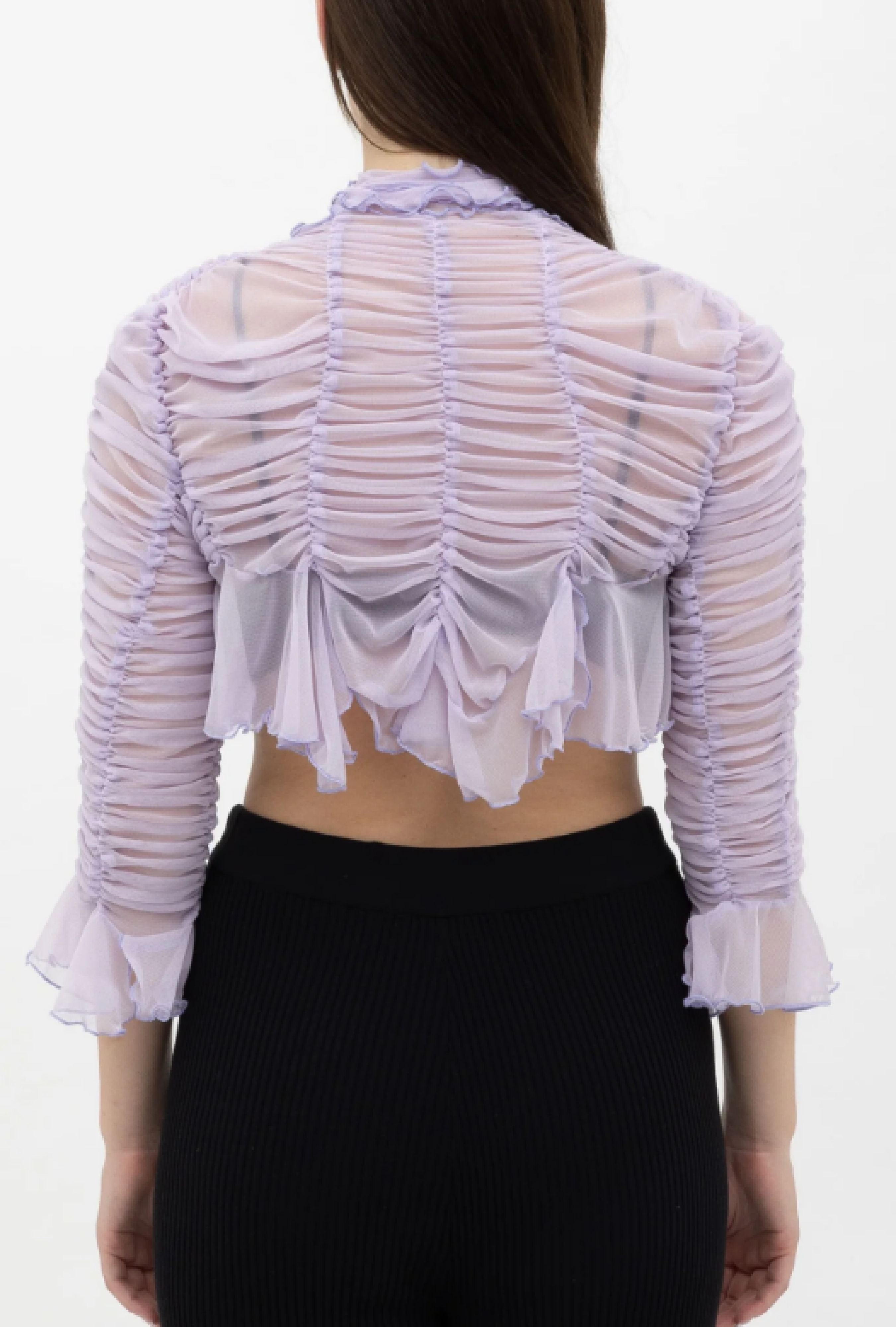 Blouse Bow Asymetric Ruched