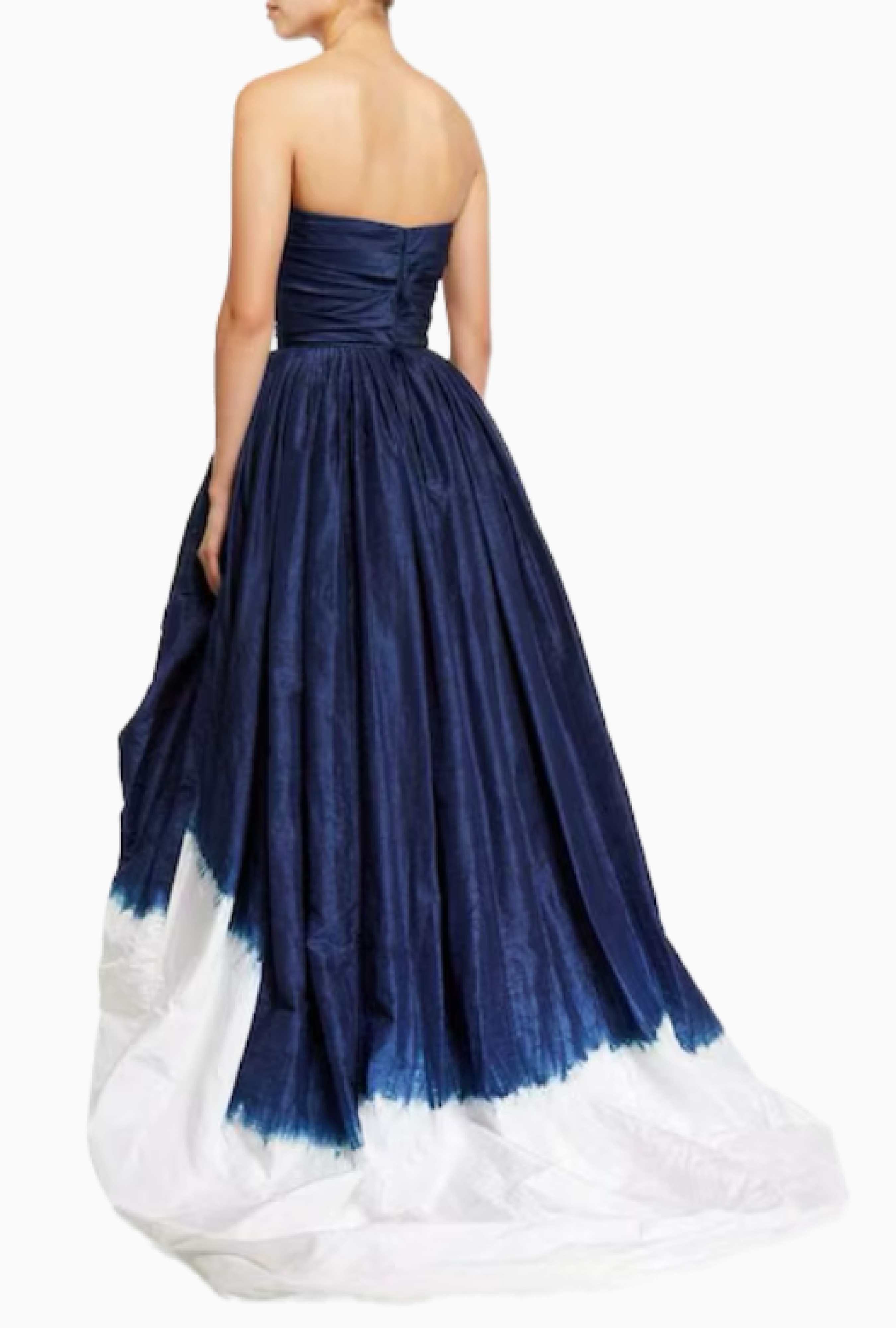 Robe Oscar de la renta Tie And Dye Blue And White Pre Spring 2019