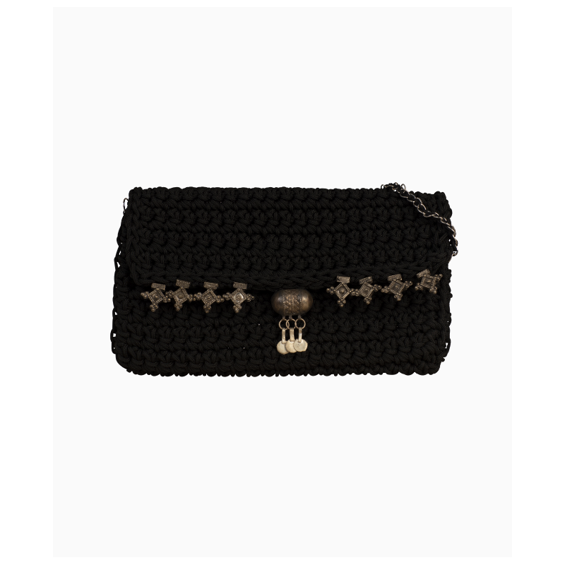 Sac My Couture Corner Tressé Noir