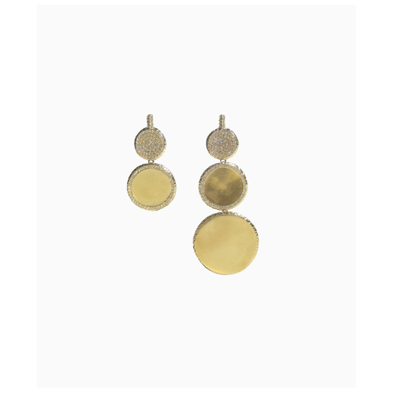 Boucles d'Oreilles Azzaro Disque d'Or