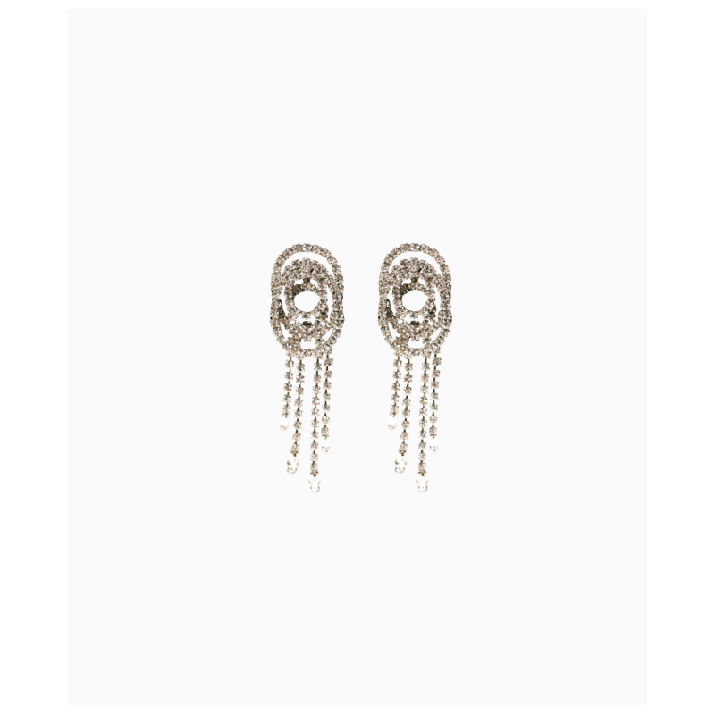 Boucles d'oreilles Hélène Zubeldia Nœud Cristal