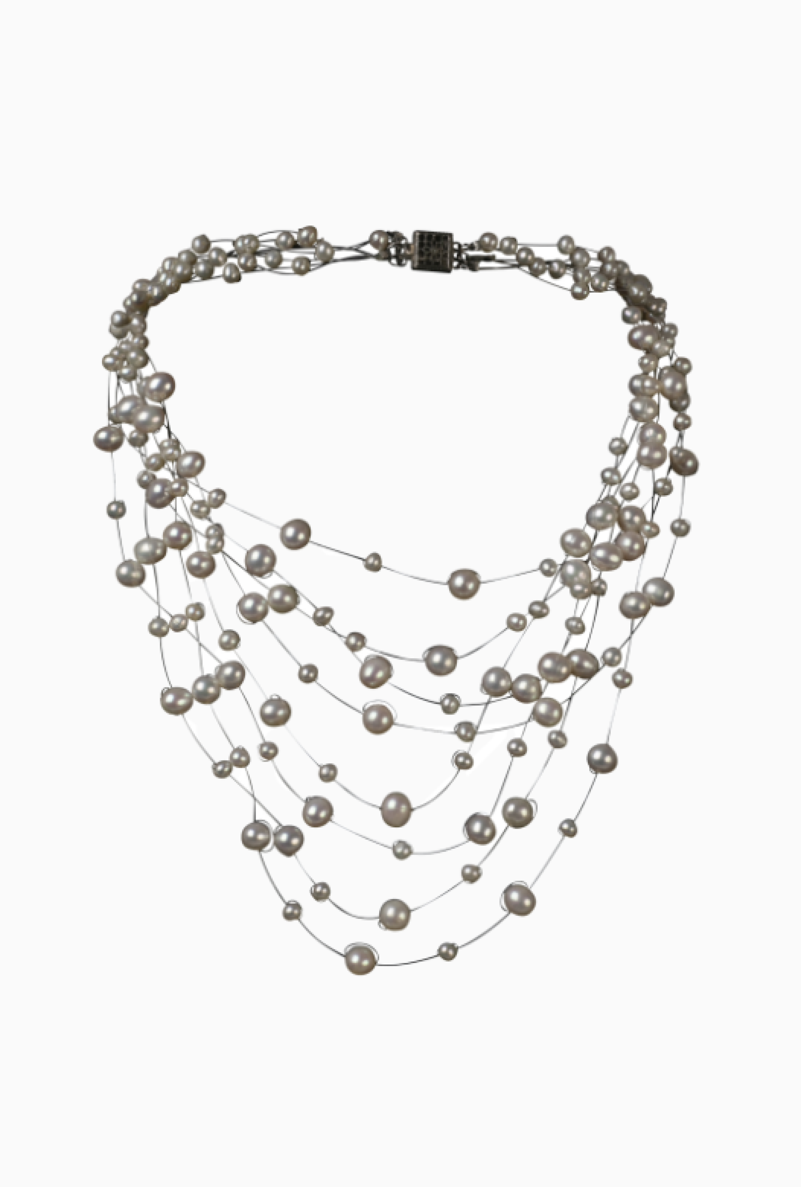 Collier Vintage Perles Flottantes