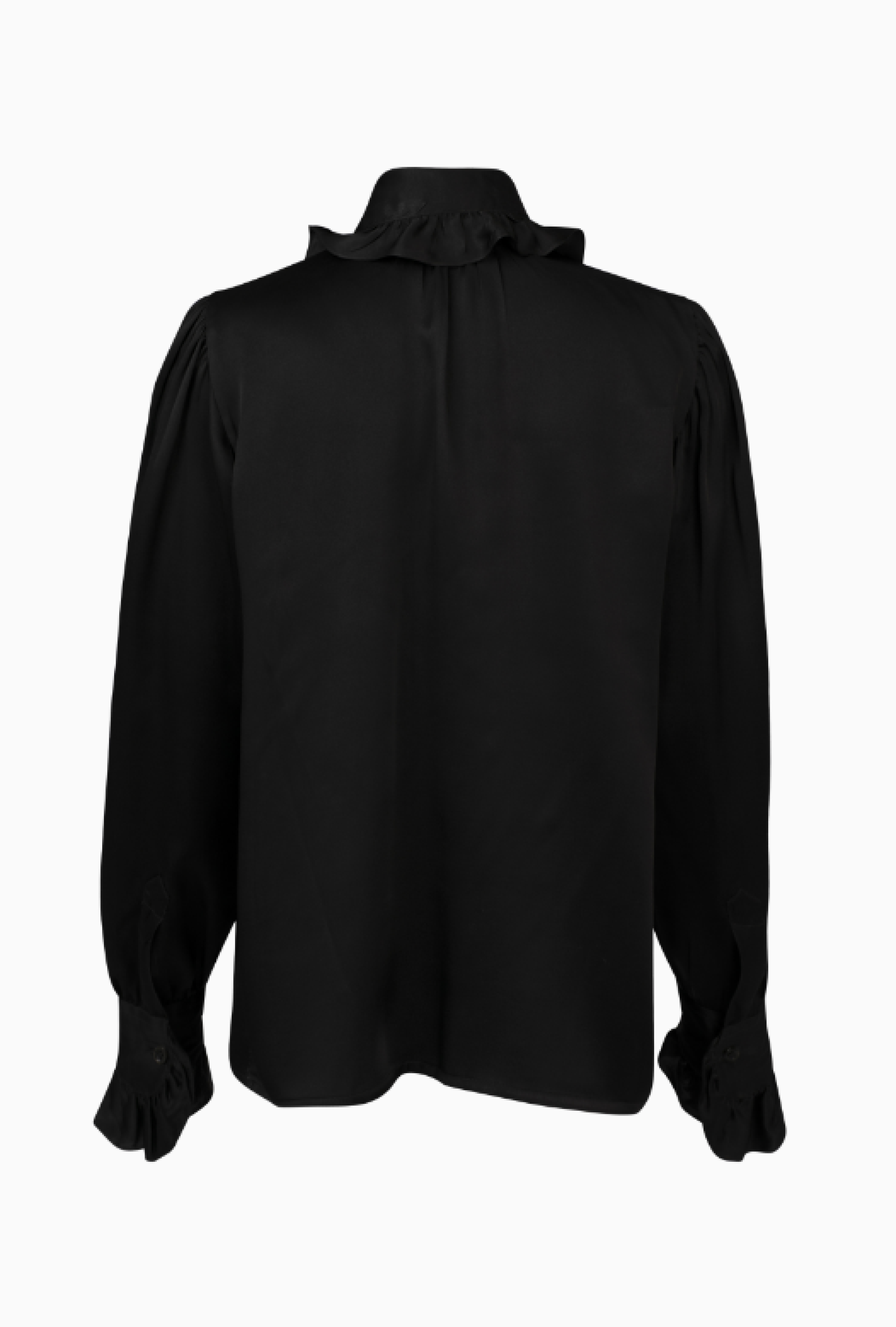 Chemise Yves Saint Laurent Col Volant Noir