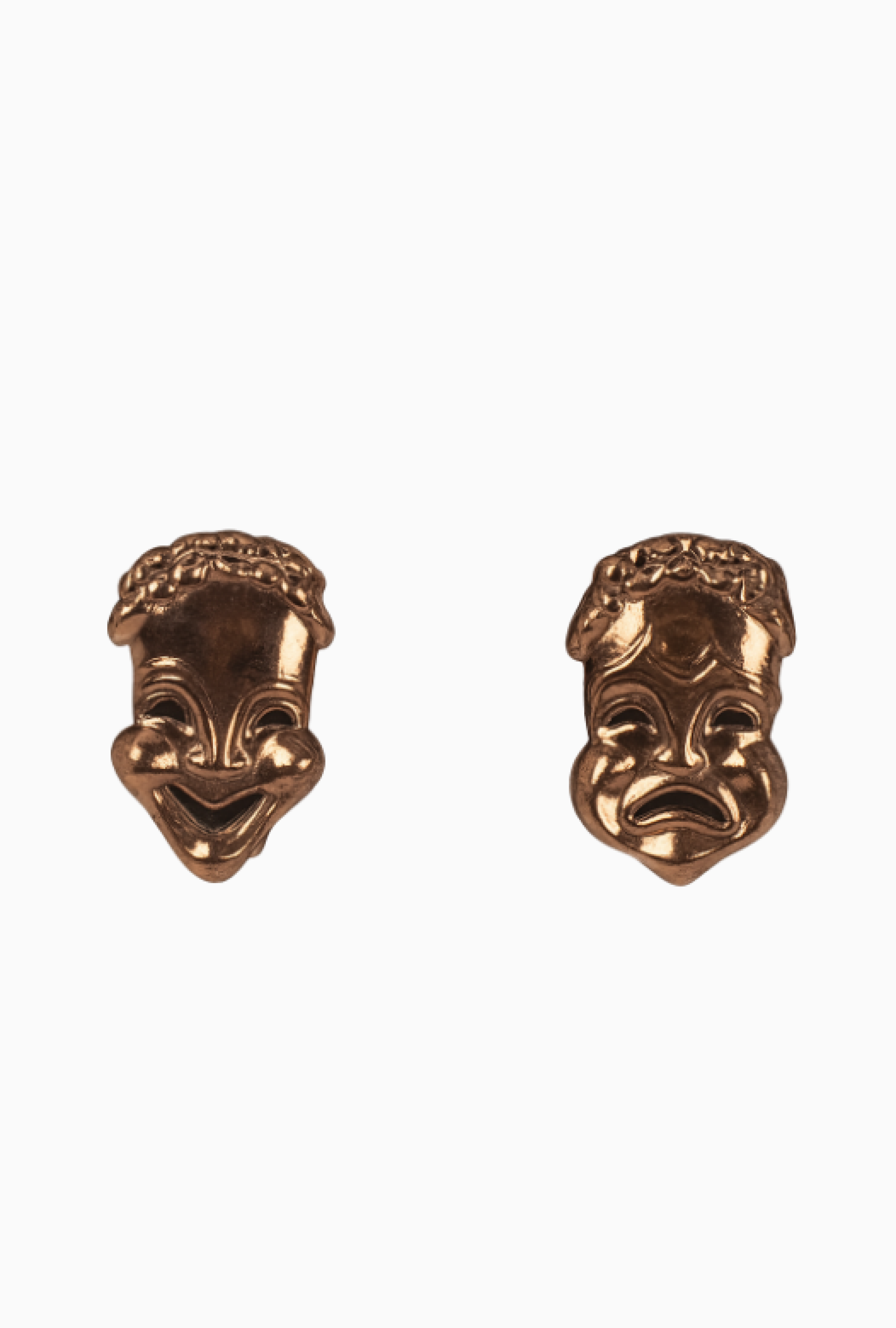 Boucle D'oreille Vintage Masques Dorés