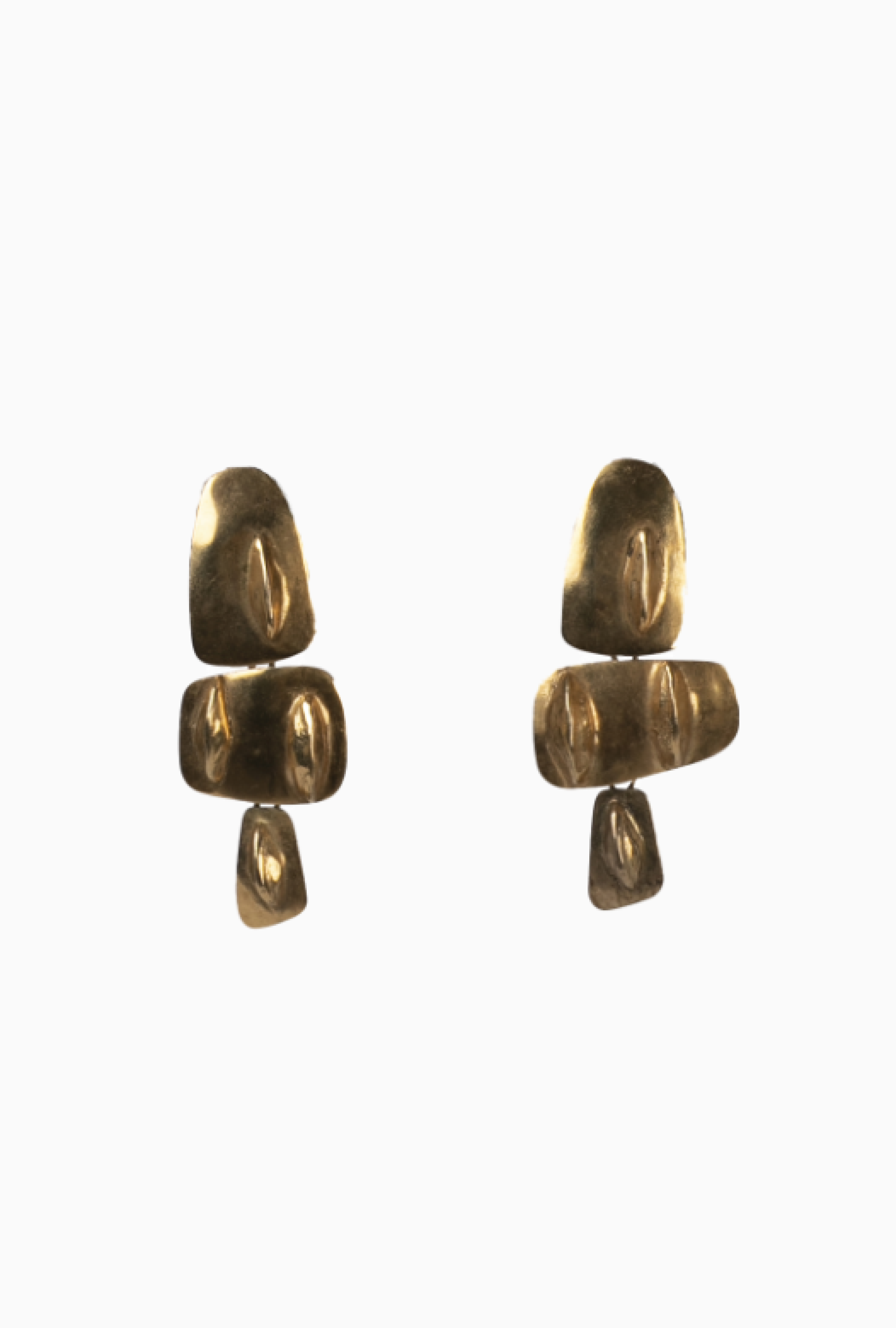 Boucle D'oreille Vintage Formes Sculptées