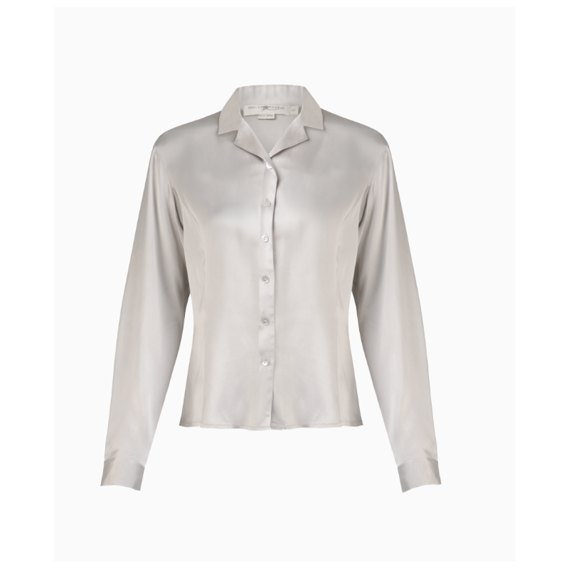 Chemise Vintage Satin Ivoire