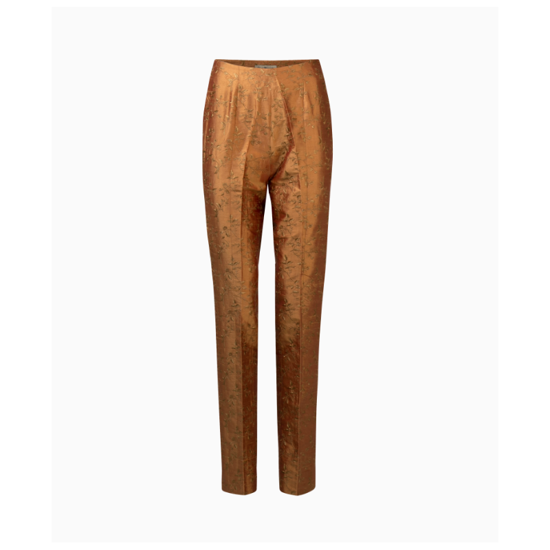 Pantalon Vintage Brocard Orangé
