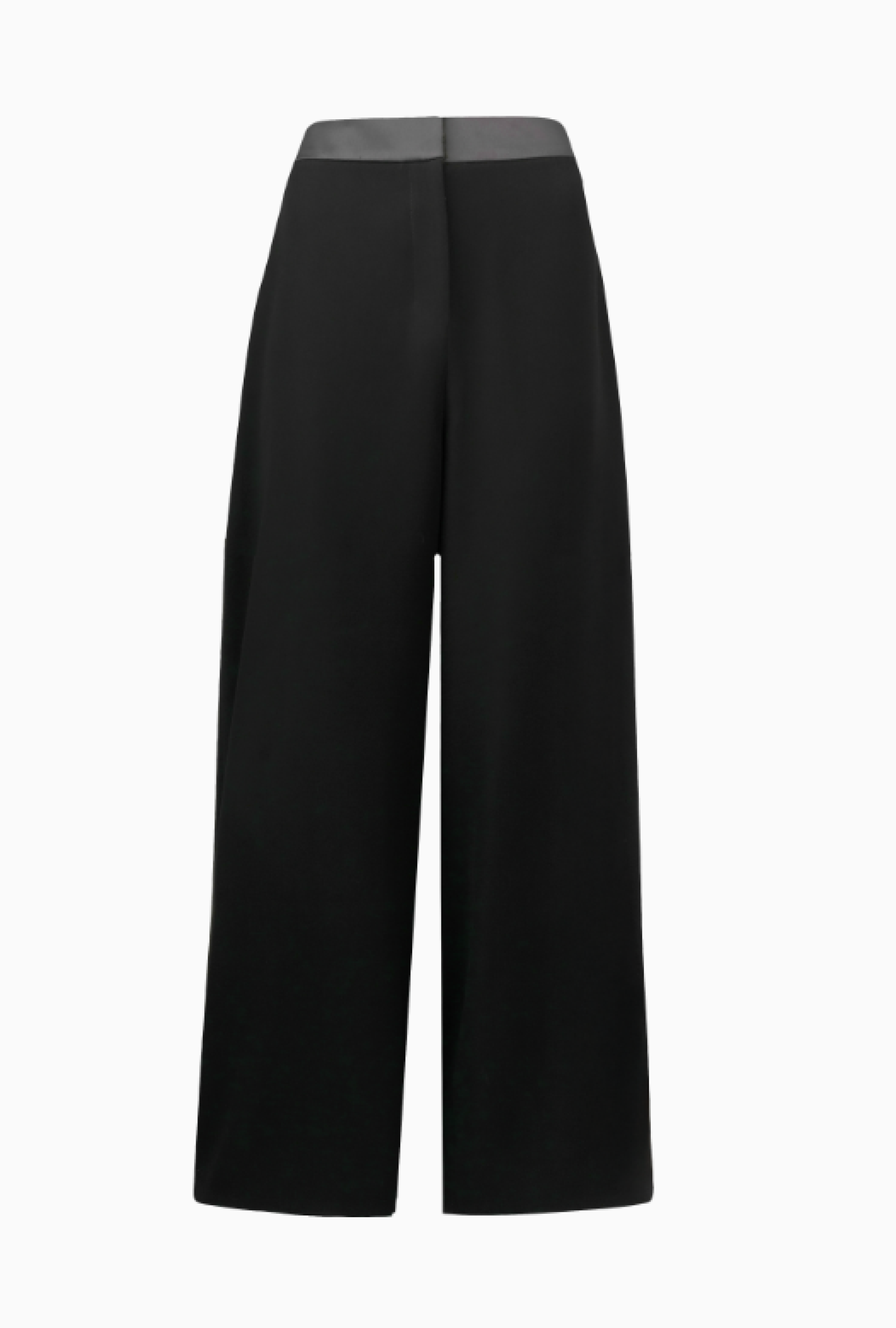 Pantalon Yves Saint Laurent Palazzo Satiné Noir 2009
