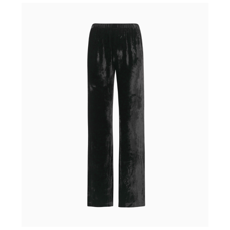Pantalon Alberta Ferretti Palazzo En Velours Noir