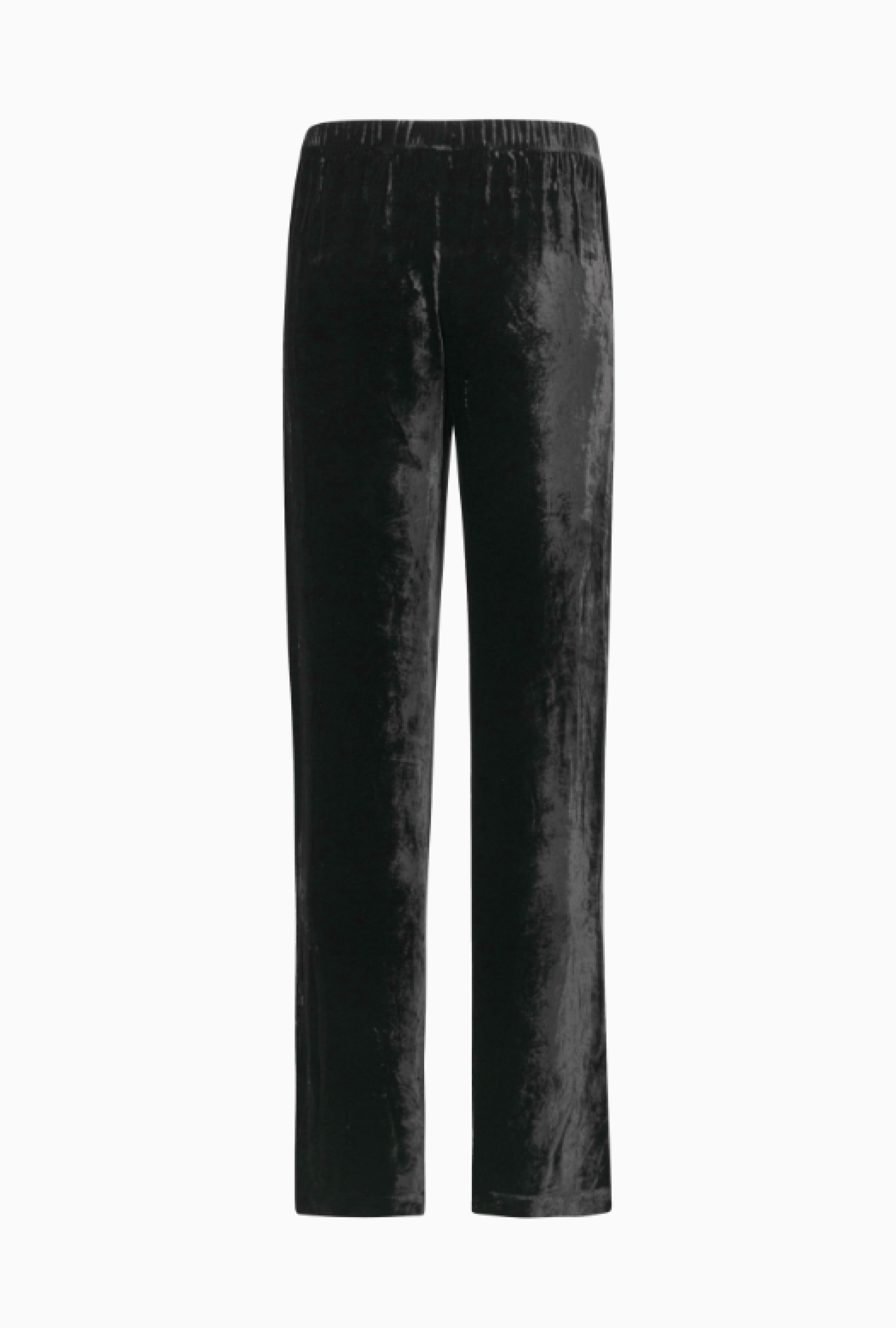 Pantalon Alberta Ferretti Palazzo En Velours Noir