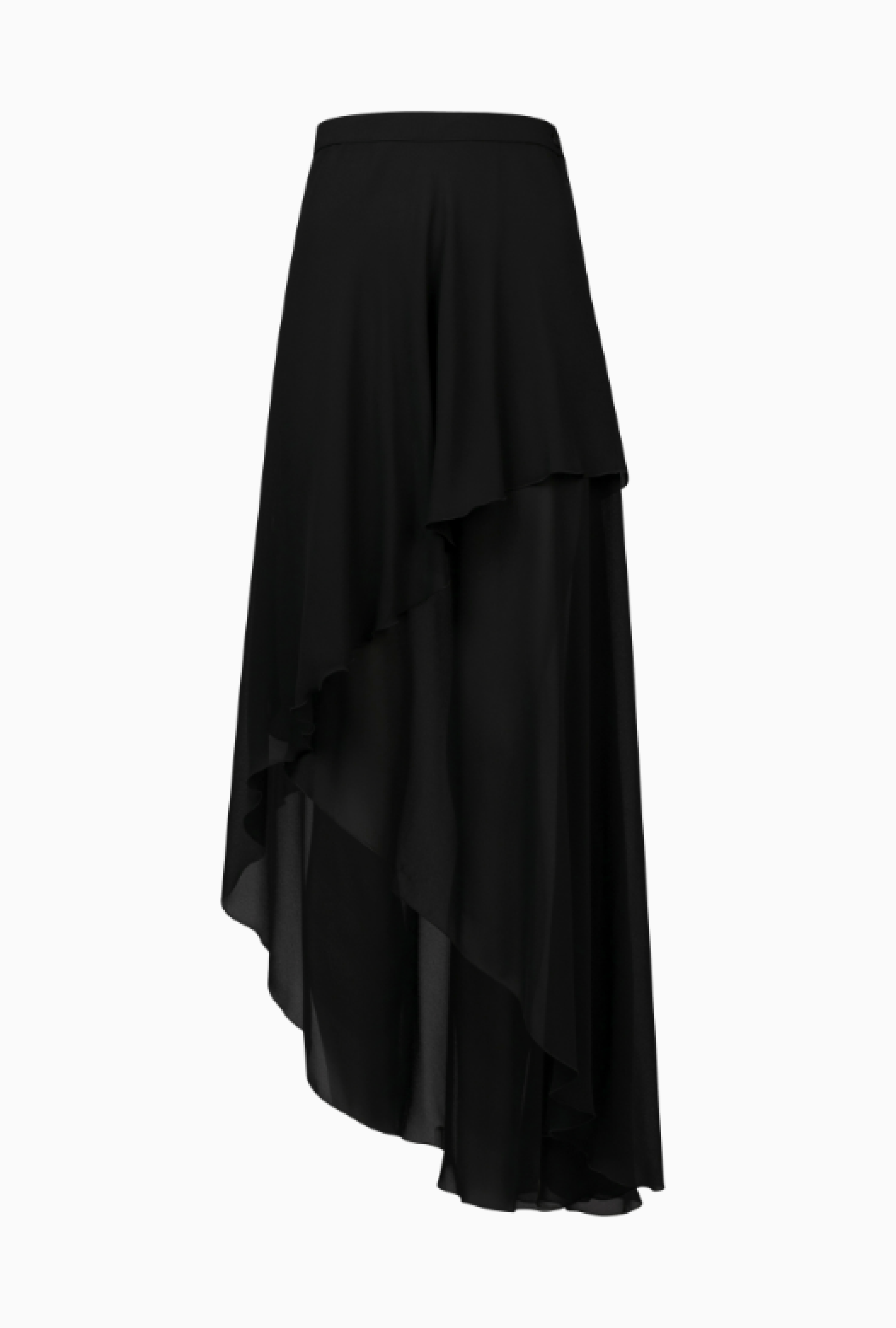 Jupe Guy Laroche Asymétrique En Mousseline Noire