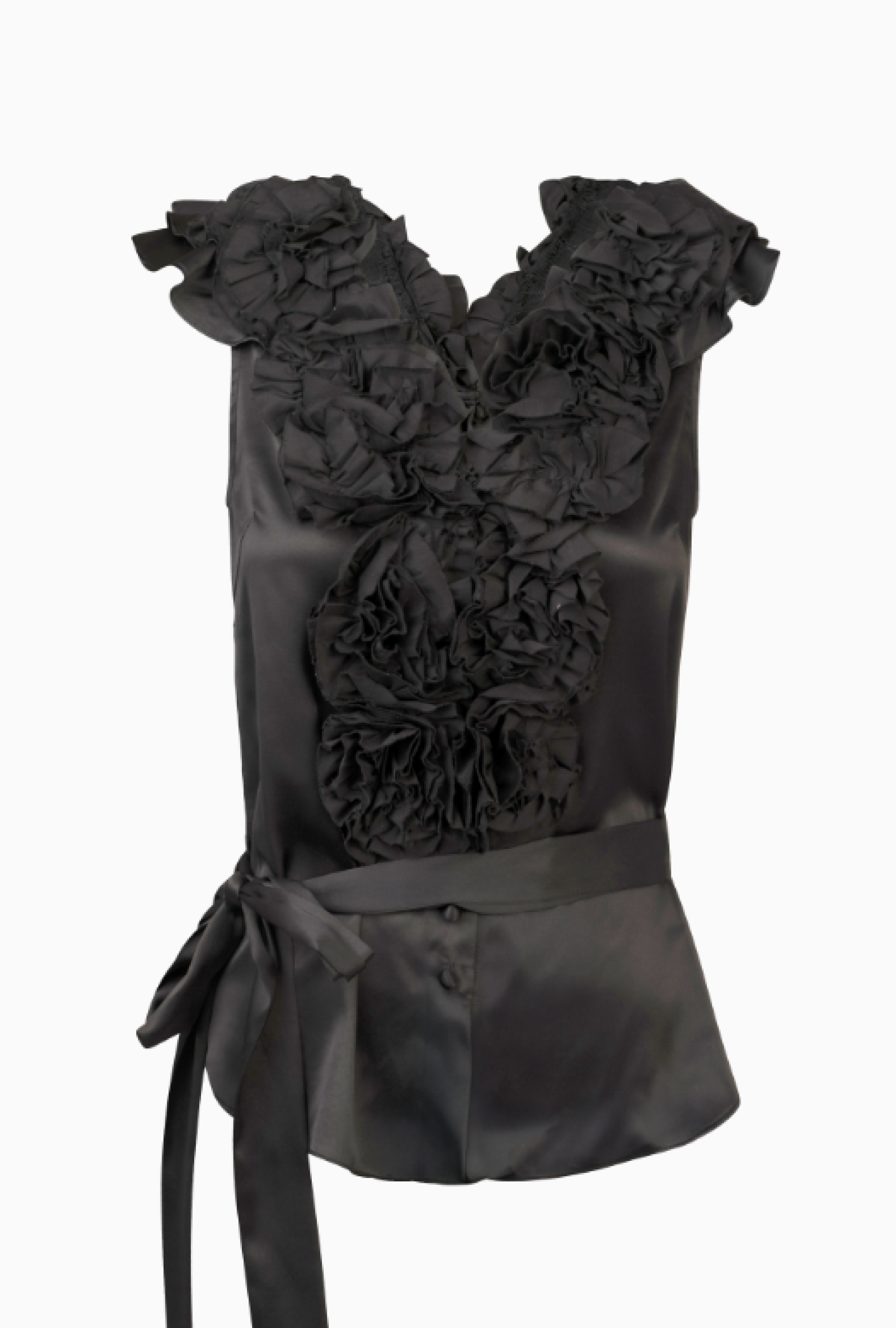 Top Chloe Satin Fleuri